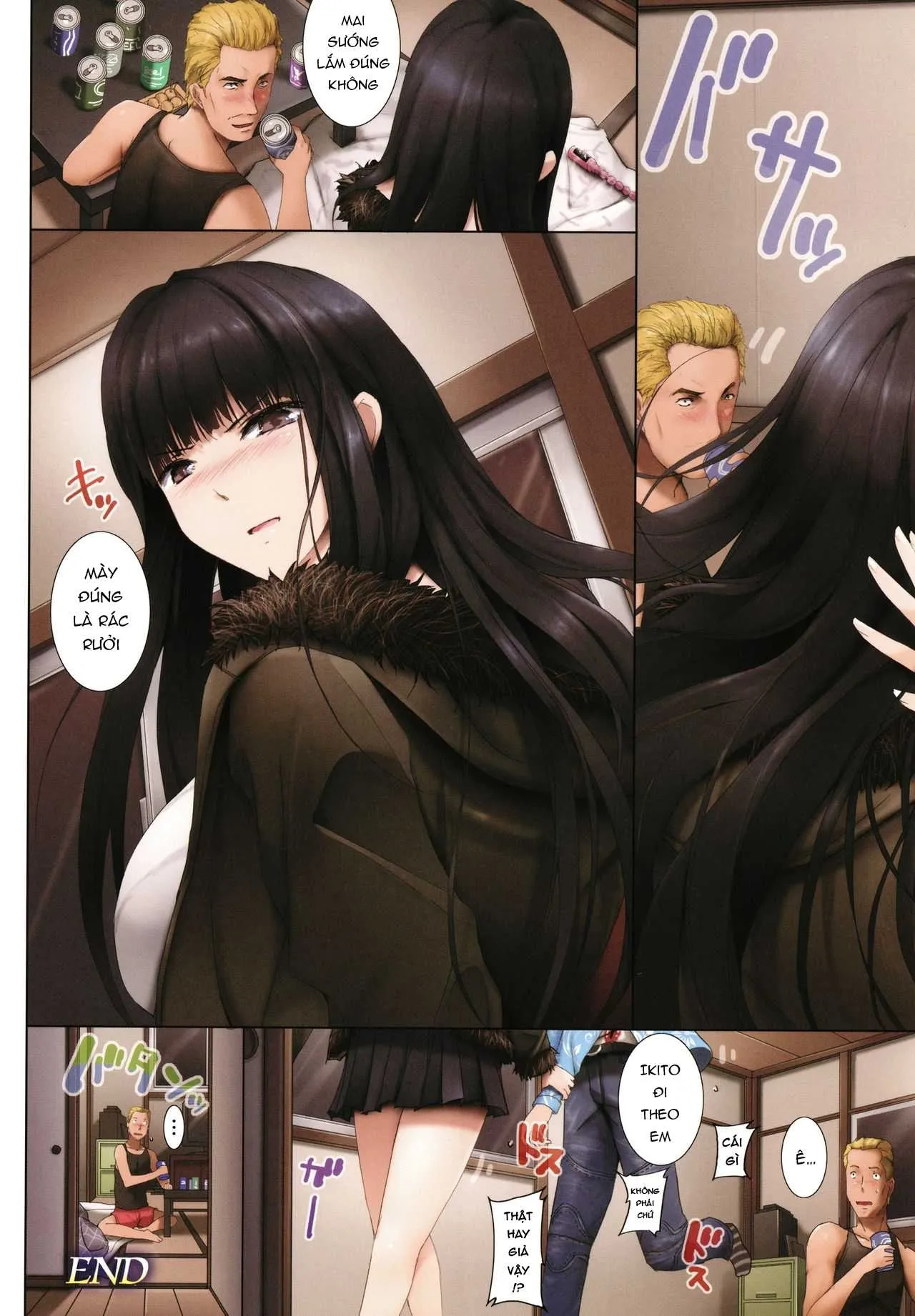 HentaiVN.net - Ảnh 12 - Musaboru Onna - Deeply Desire Of Nasty Women [Night Shift; Break Time; Evening Dew; Early Afternoon; 100 Duty Girl; Gaze; Bad behavior; Secret Meeting; Transfiguration; Degradation] - Chap 4 - Bad behavior