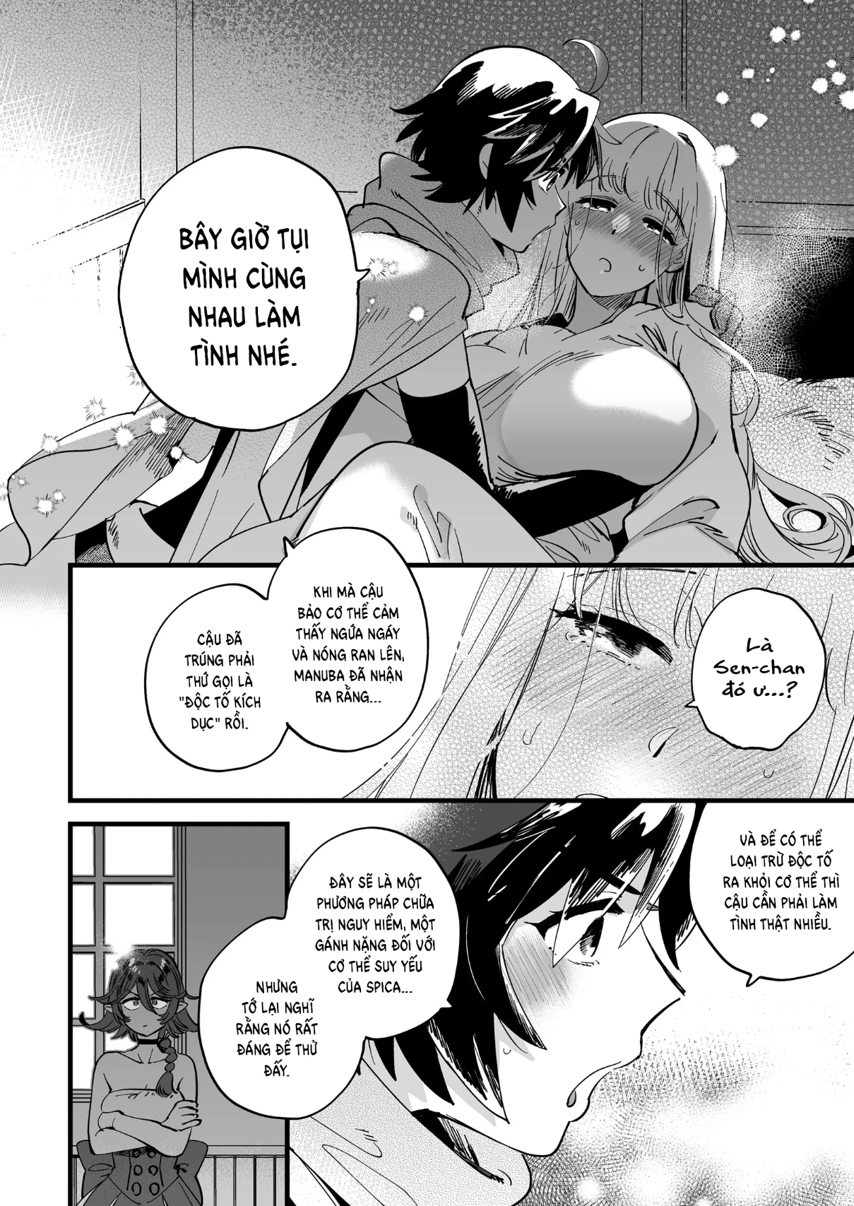 HentaiVN.net - Ảnh 12 - Nữ mạo hiểm giả thân thiết bị SỐT liệt giường... - Oneshot