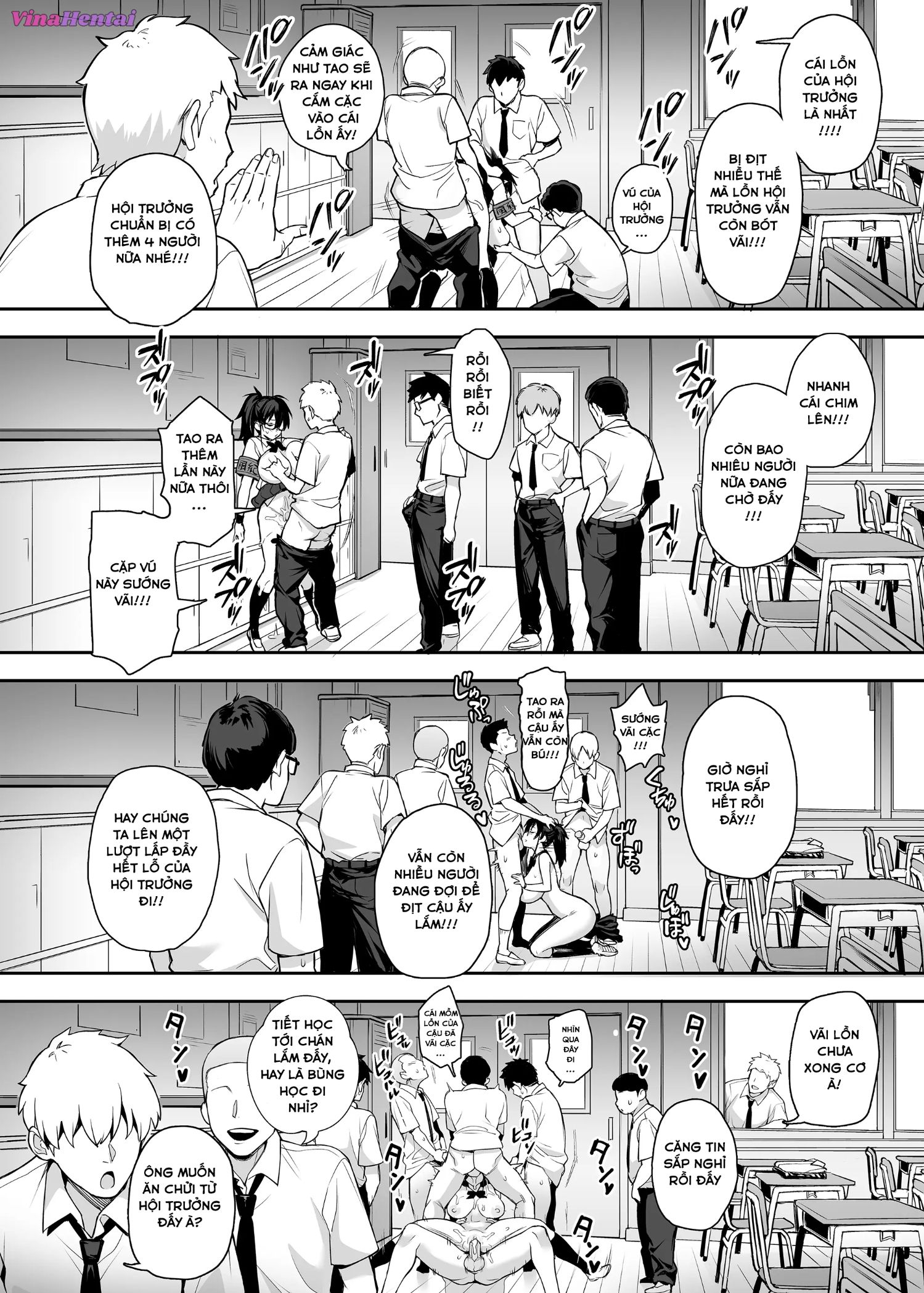 HentaiVN.net - Ảnh 13 - Atarashii Fuuki Iinchou wa Kyonyuu Sugiru Ken - Phần 2 - Full 3 chap + Spoil phần 3 từ tác giả
