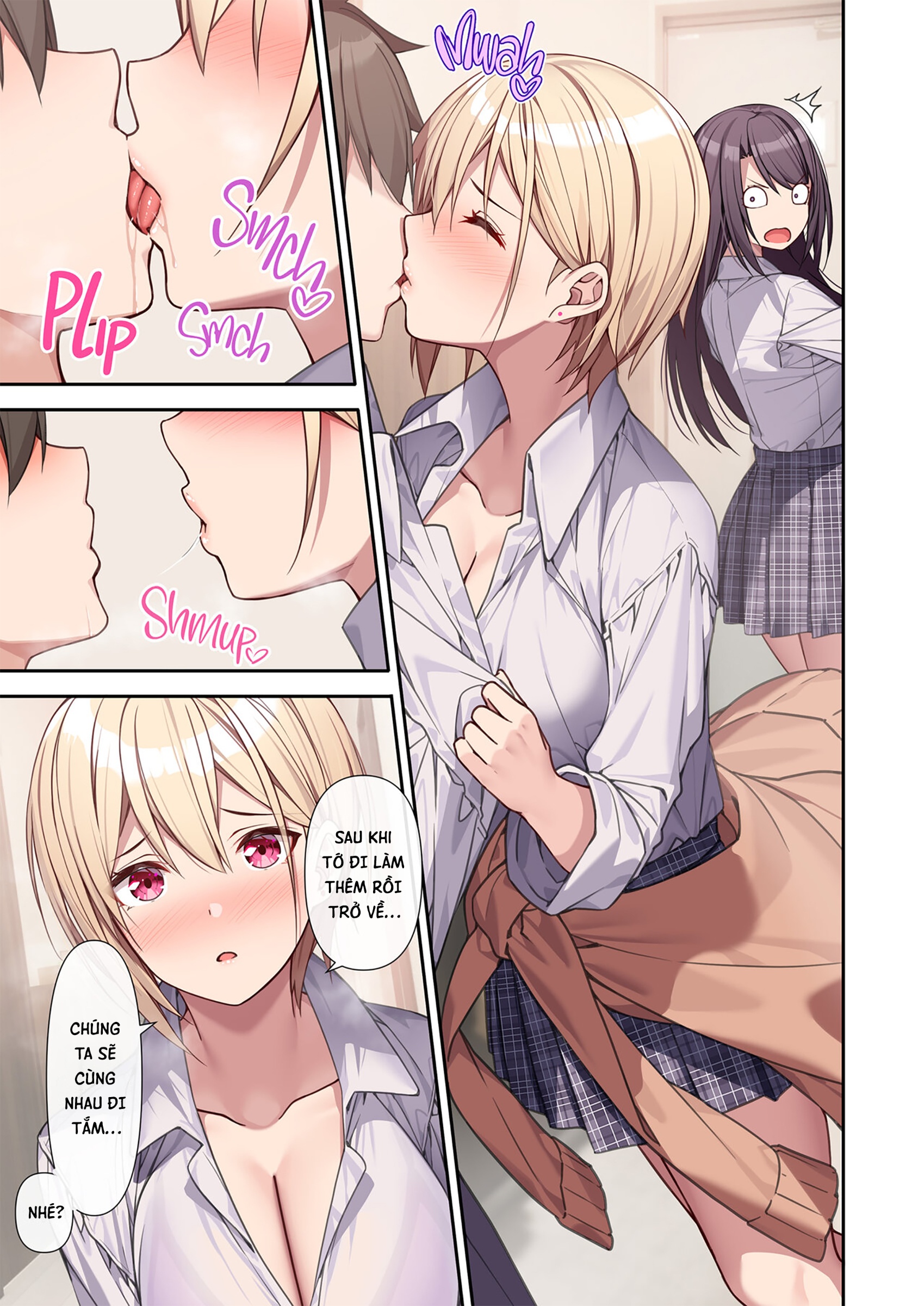 HentaiVN.net - Ảnh 13 - Bạn gái luân phiên - Mối tình tay ba - Oneshot