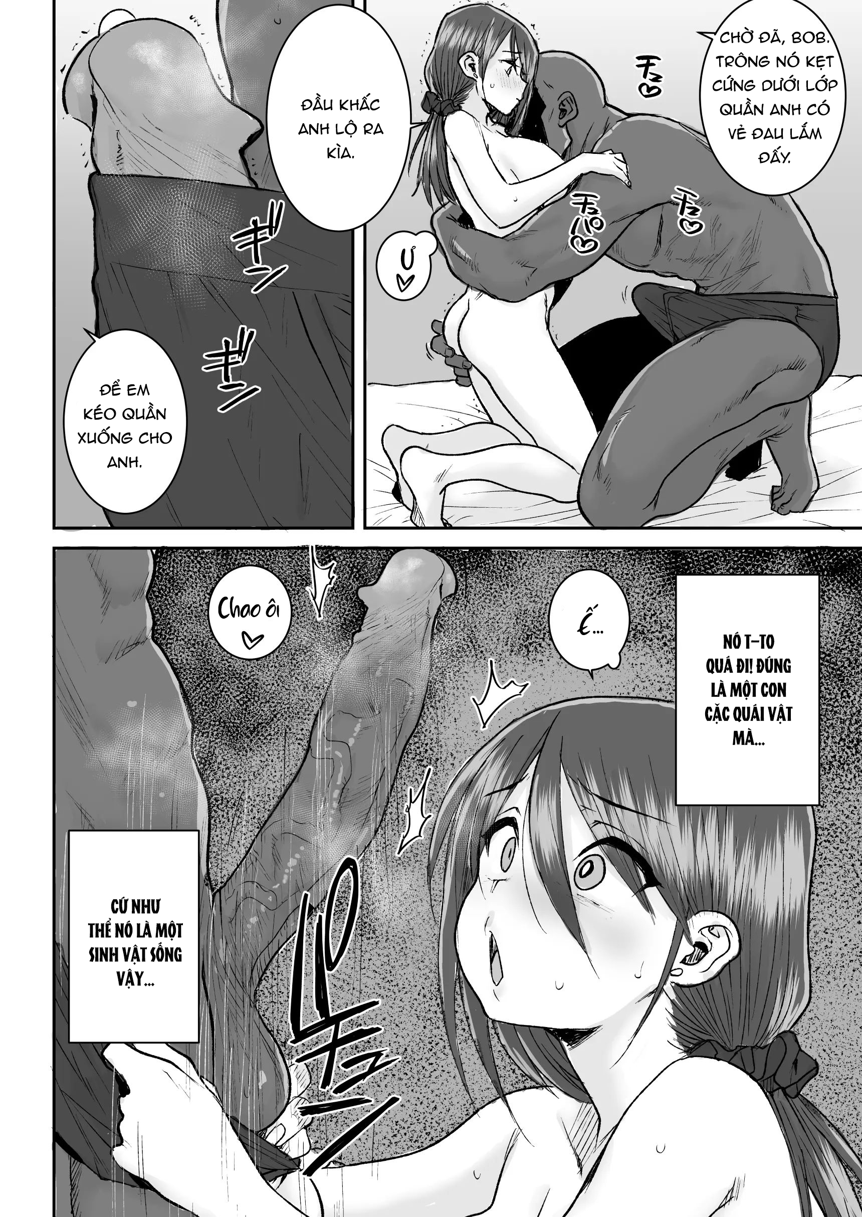 HentaiVN.net - Ảnh 13 - Mukki Muki no Kokujin Dekai Chinpo De Shucchouchuu no Otto ni Dekinai Akume SEX - oneshot
