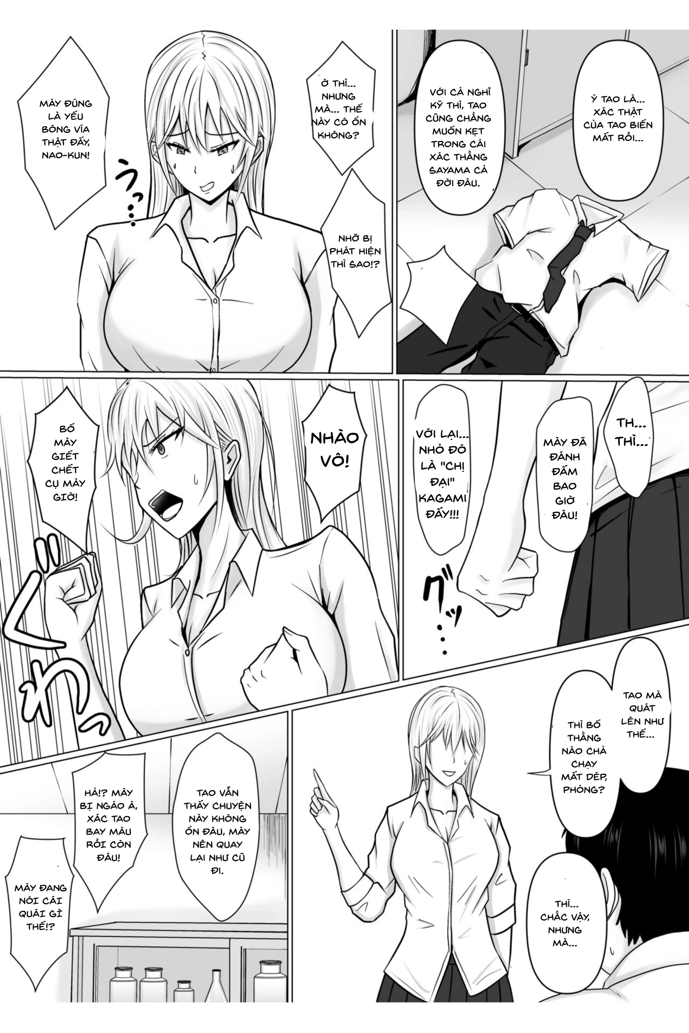 HentaiVN.net - Ảnh 15 - Tôi Nhập Hồn Vào Cô Nàng Yankee (Đầu Gấu) Trong Lớp - Chap 1