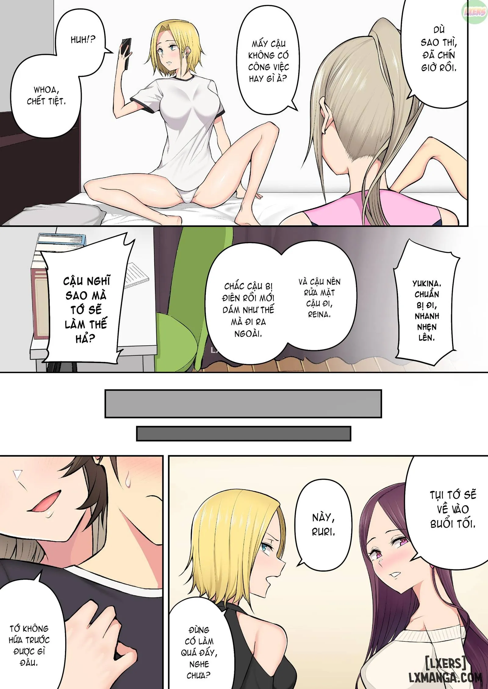 HentaiVN.net - Ảnh 14 - Imaizumi đưa cả bầy Gyaru về nhà mình - Chapter 3