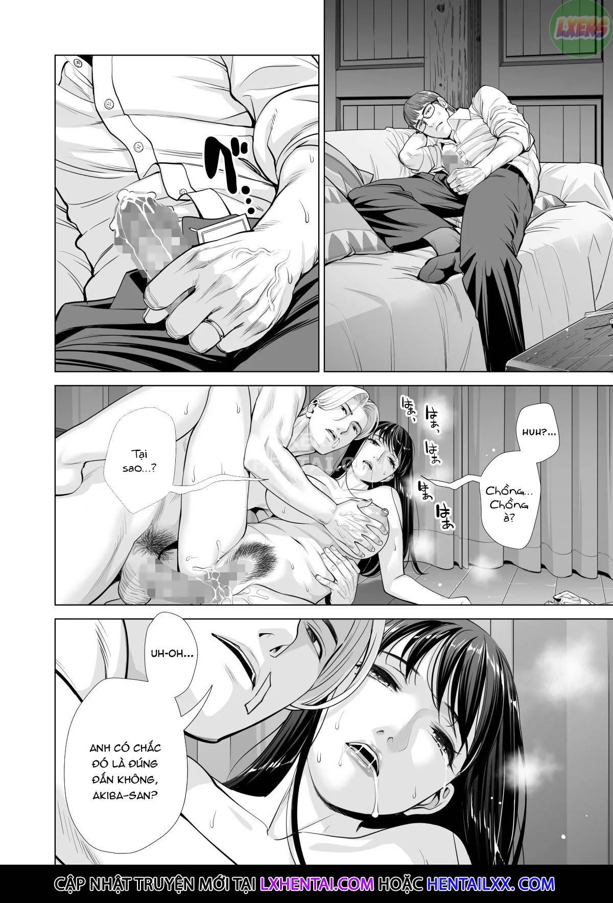 HentaiVN.net - Ảnh 15 - A Housewife Stolen By A Coworker Besides Her Blackout Drunk Husband [Tsukiyo No Midare Zake (Zenpen) Moonlit Intoxication; Tsukiyo No Midare Zake (Kouhen) Moonlit Intoxication] - Chap 3