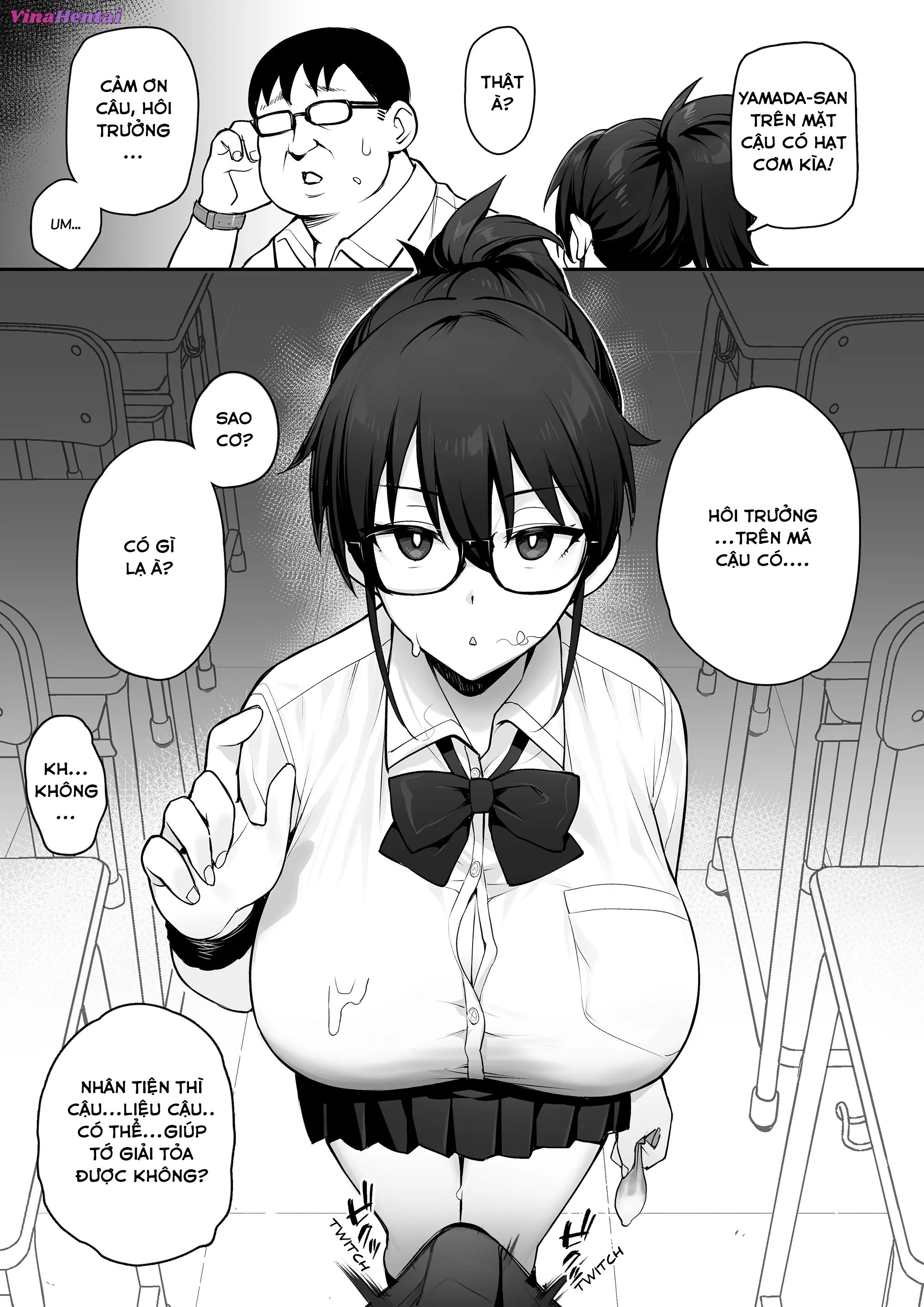 HentaiVN.net - Ảnh 16 - Atarashii Fuuki Iinchou wa Kyonyuu Sugiru Ken - Phần 1 - Full 4 chap