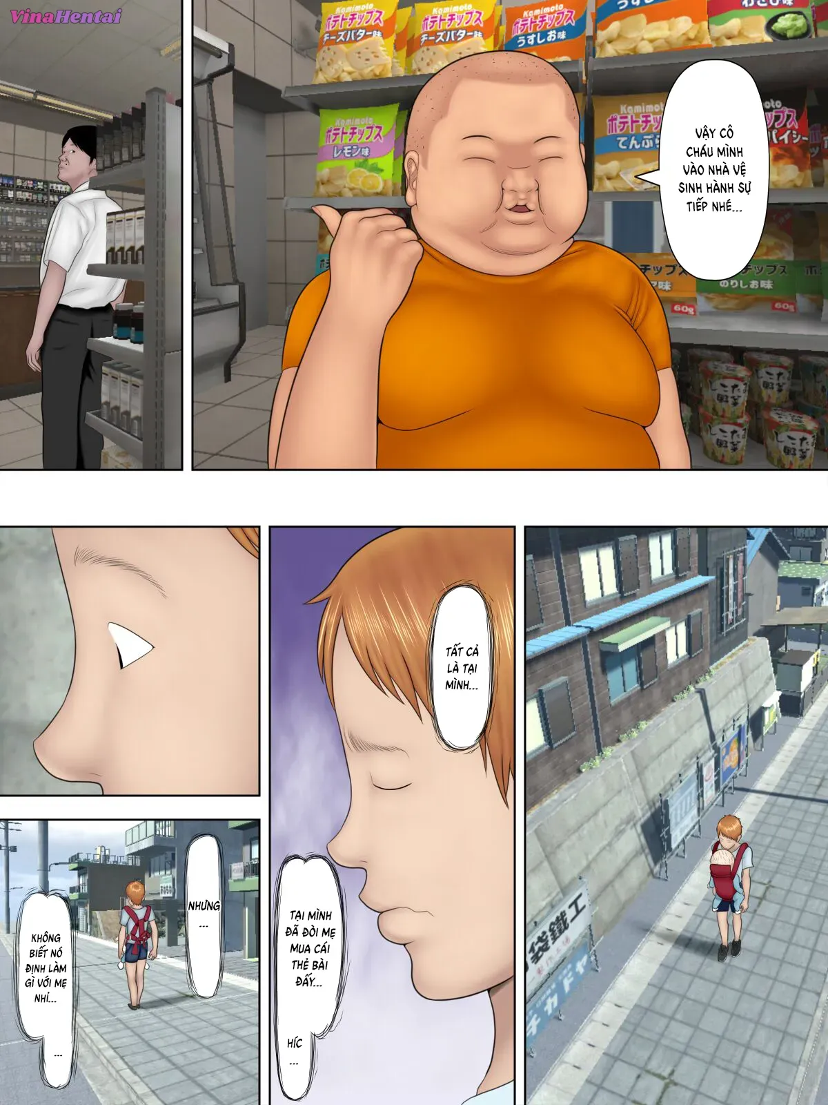 HentaiVN.net - Ảnh 16 - Manbiki Mama to Tencho no Musuko [Shoplifting Mom And Store Manager's Son] - Chap 1