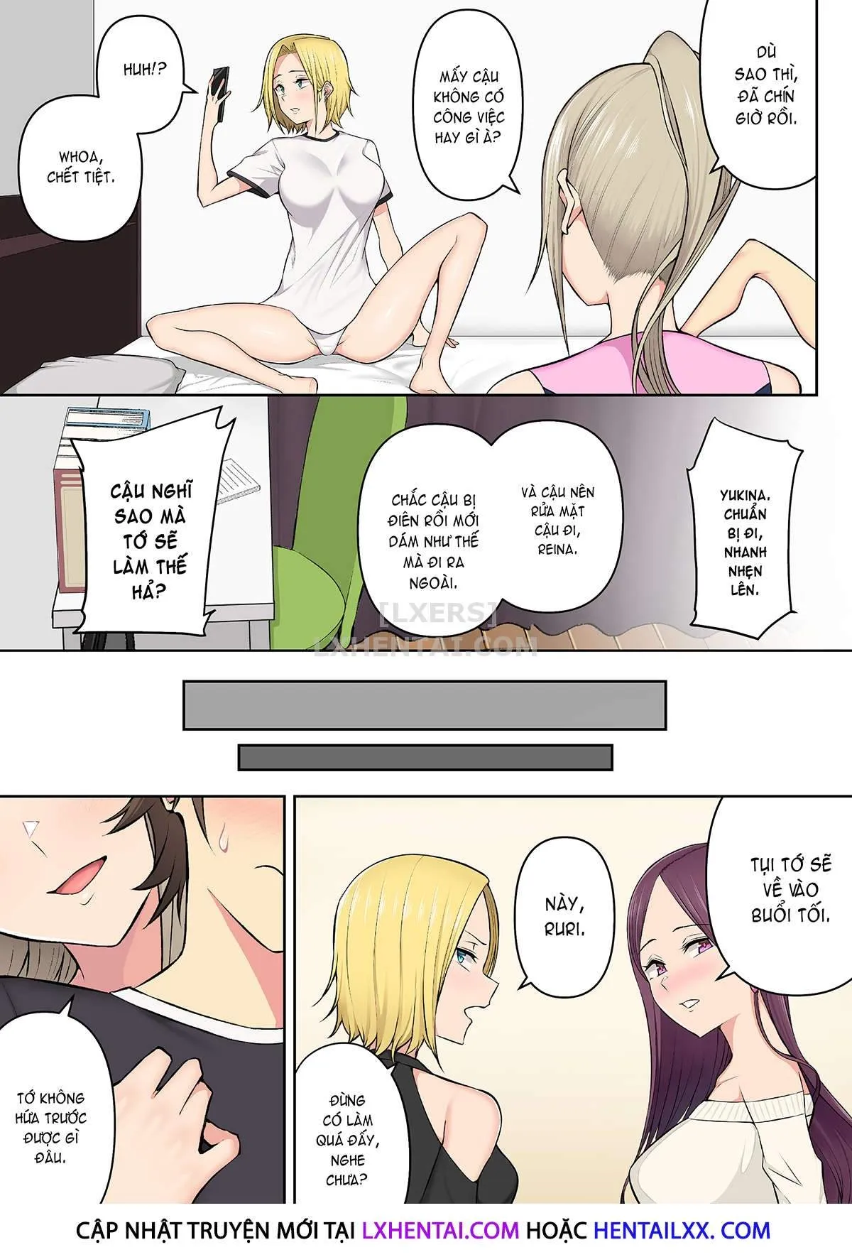 HentaiVN.net - Ảnh 16 - Imaizumi đưa cả bầy Gyaru về nhà mình - Chap 3