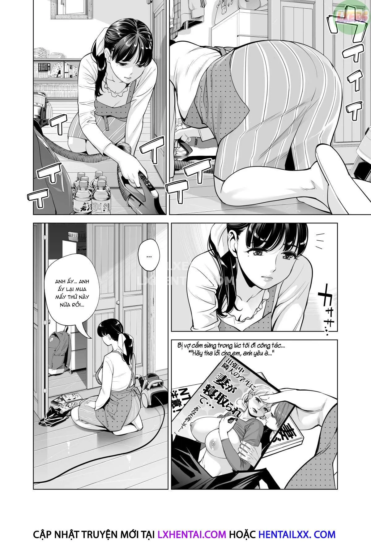 HentaiVN.net - Ảnh 16 - A Housewife Stolen By A Coworker Besides Her Blackout Drunk Husband [Tsukiyo No Midare Zake (Zenpen) Moonlit Intoxication; Tsukiyo No Midare Zake (Kouhen) Moonlit Intoxication] - Chap 1