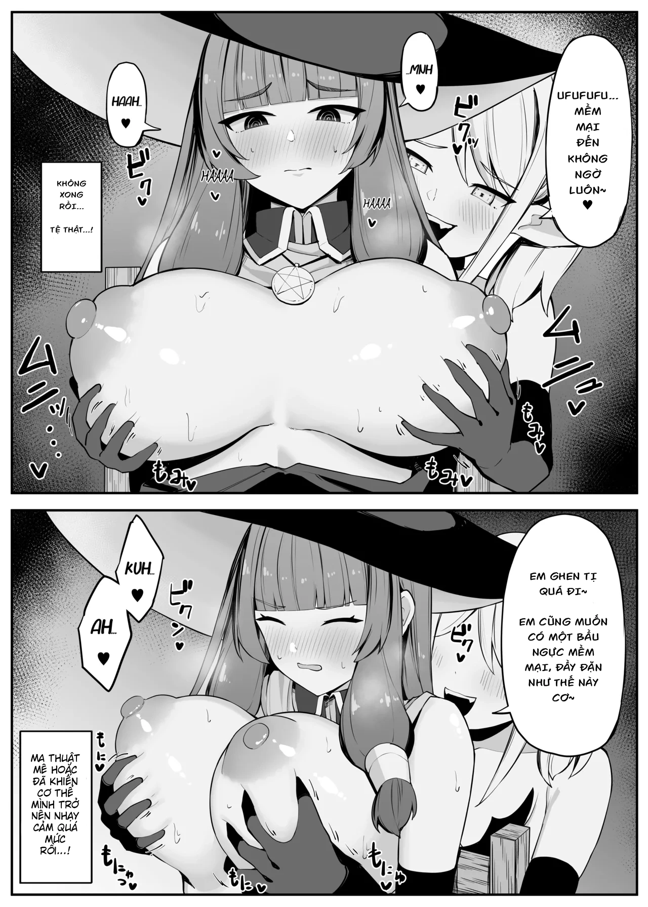 HentaiVN.net - Ảnh 16 - Câu chuyện về nữ phù thủy mạnh nhất bị một succubus mê hoặc và đánh bại. - Oneshot