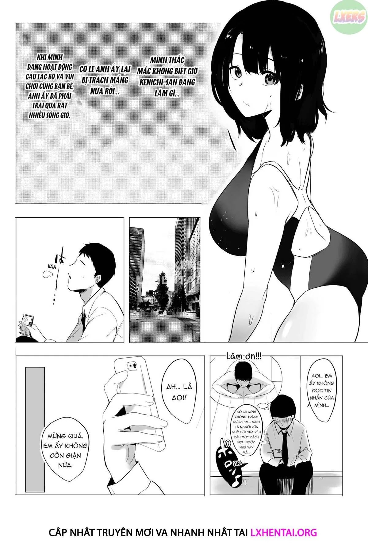 HentaiVN.net - Ảnh 17 - Boku dake ni Amaesasete Kureru Kyonyuu JK Tsuma o Hoka no Otoko ni Dakasete Mita - Chap 1