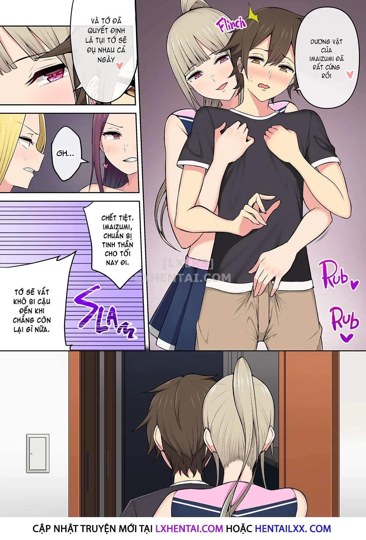 HentaiVN.net - Ảnh 17 - Imaizumi đưa cả bầy Gyaru về nhà mình - Chap 3