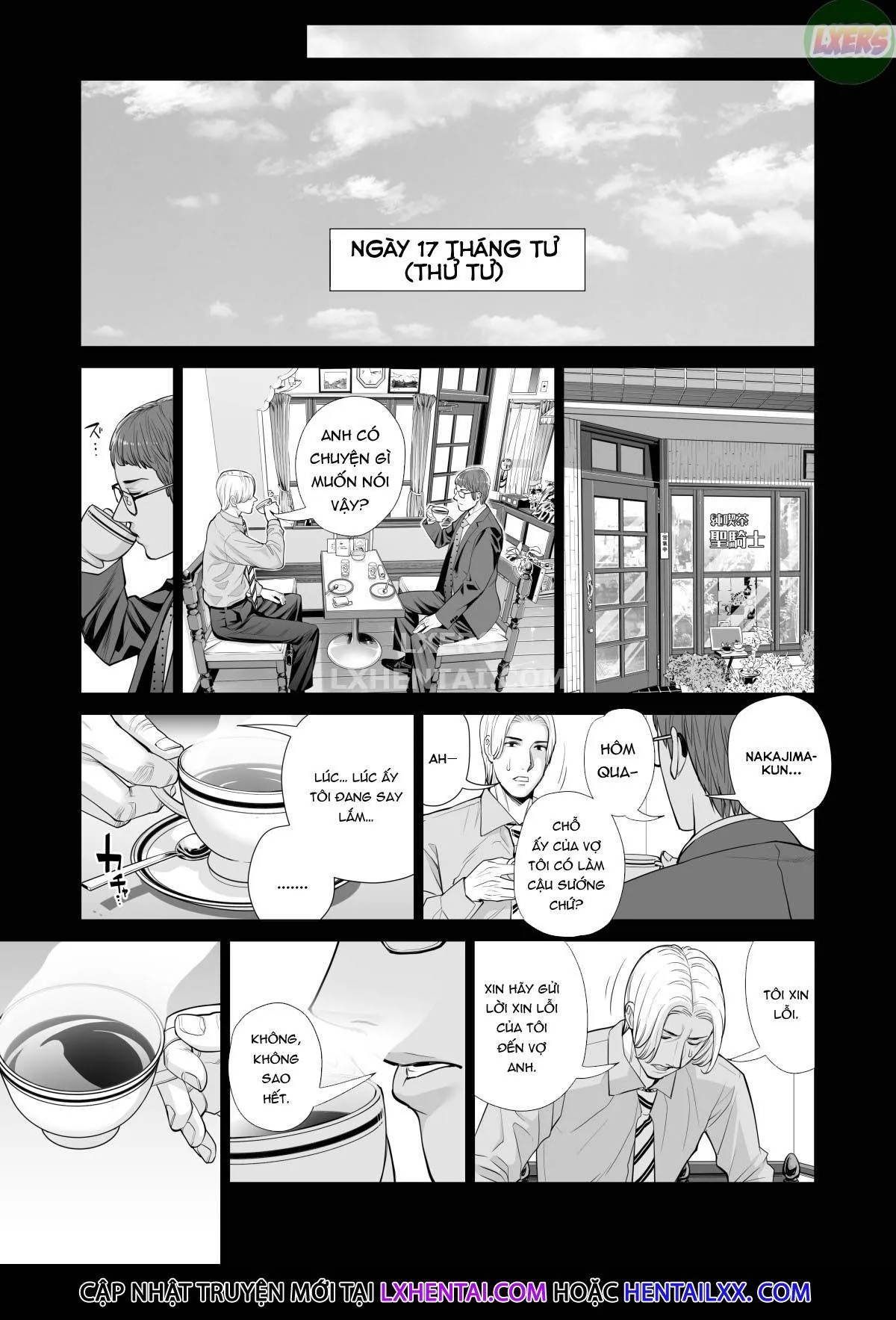 HentaiVN.net - Ảnh 17 - A Housewife Stolen By A Coworker Besides Her Blackout Drunk Husband [Tsukiyo No Midare Zake (Zenpen) Moonlit Intoxication; Tsukiyo No Midare Zake (Kouhen) Moonlit Intoxication] - Chap 3
