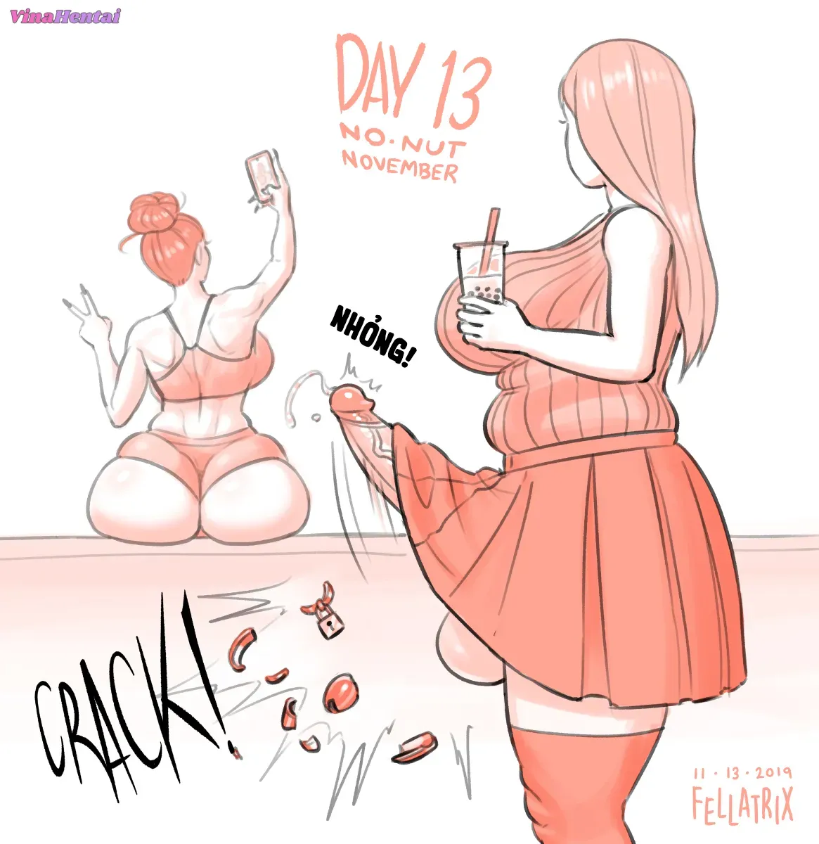 HentaiVN.net - Ảnh 16 - Sarah's No Nut November [Nhật Ký No Nut November của Sarah!] - Chap 1 - 15 Ngày Đầu Tiên