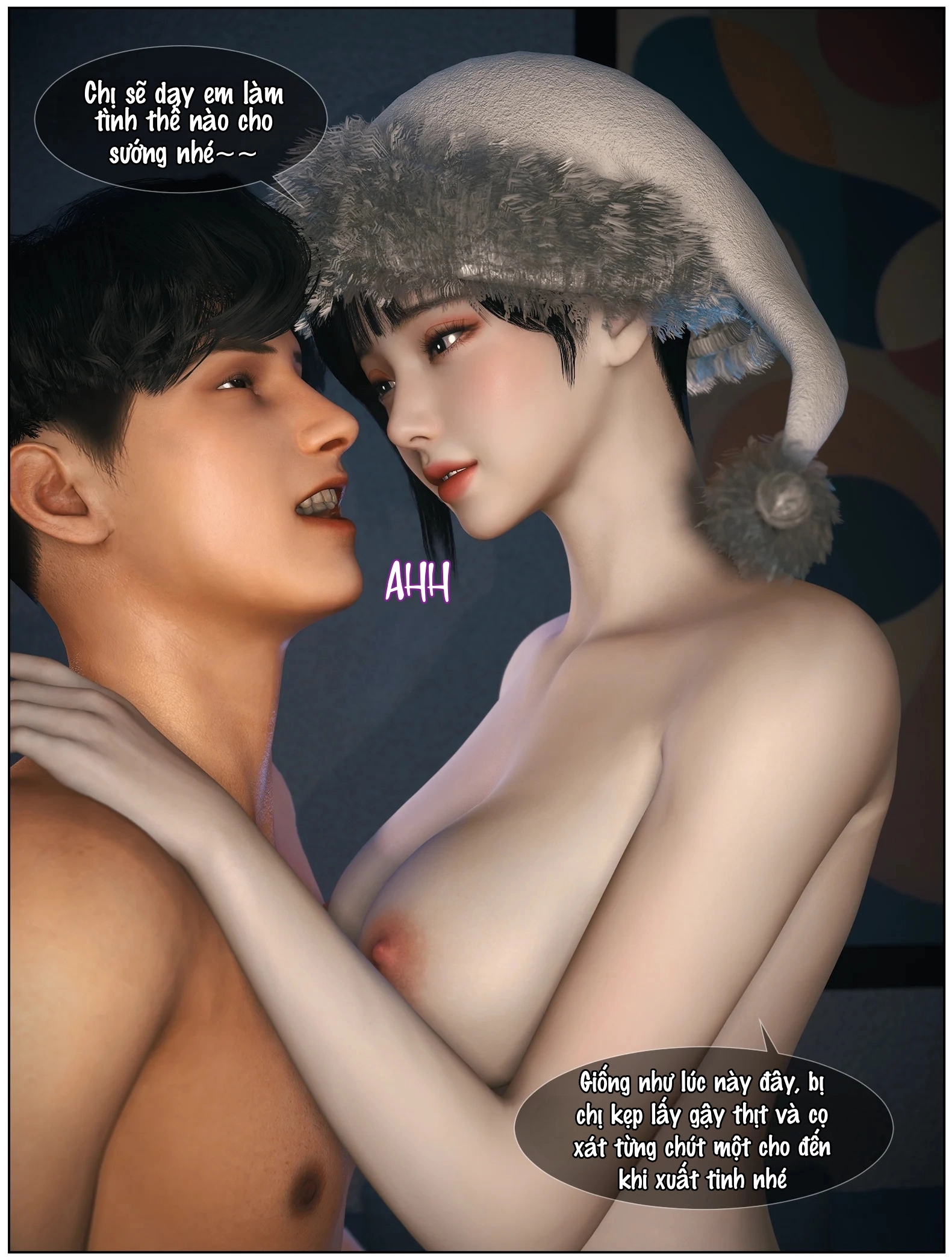 HentaiVN.net - Ảnh 17 - Đêm Giáng Sinh Dâm Loạn - Chương 2 Full
