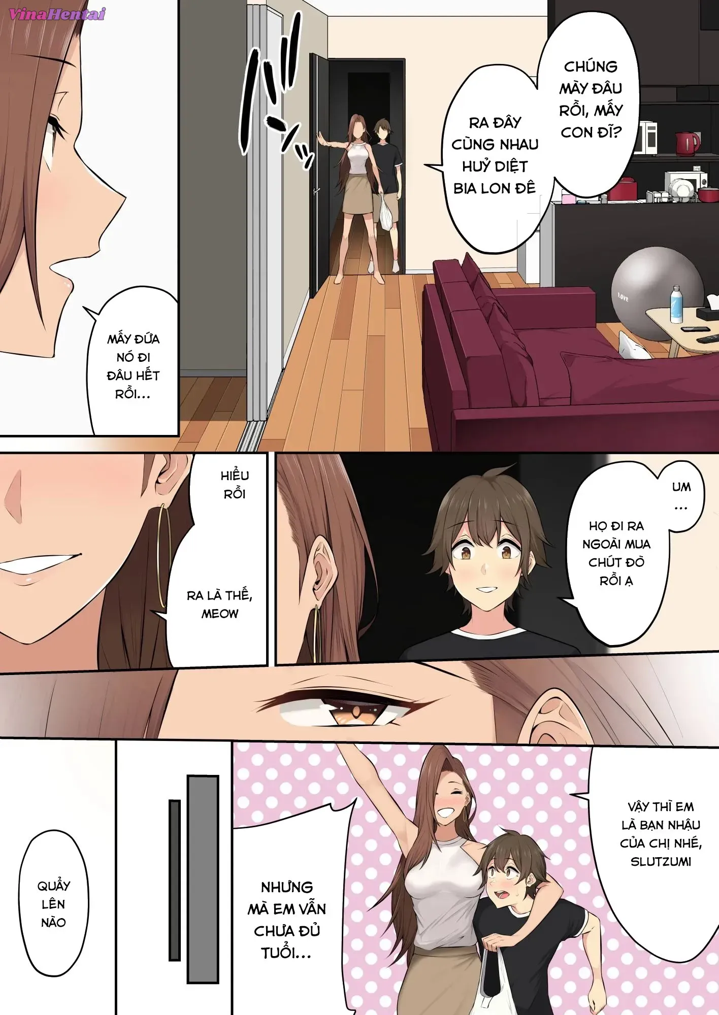 HentaiVN.net - Ảnh 18 - Imaizumi đưa cả bầy Gyaru về nhà mình - Chap 4.2