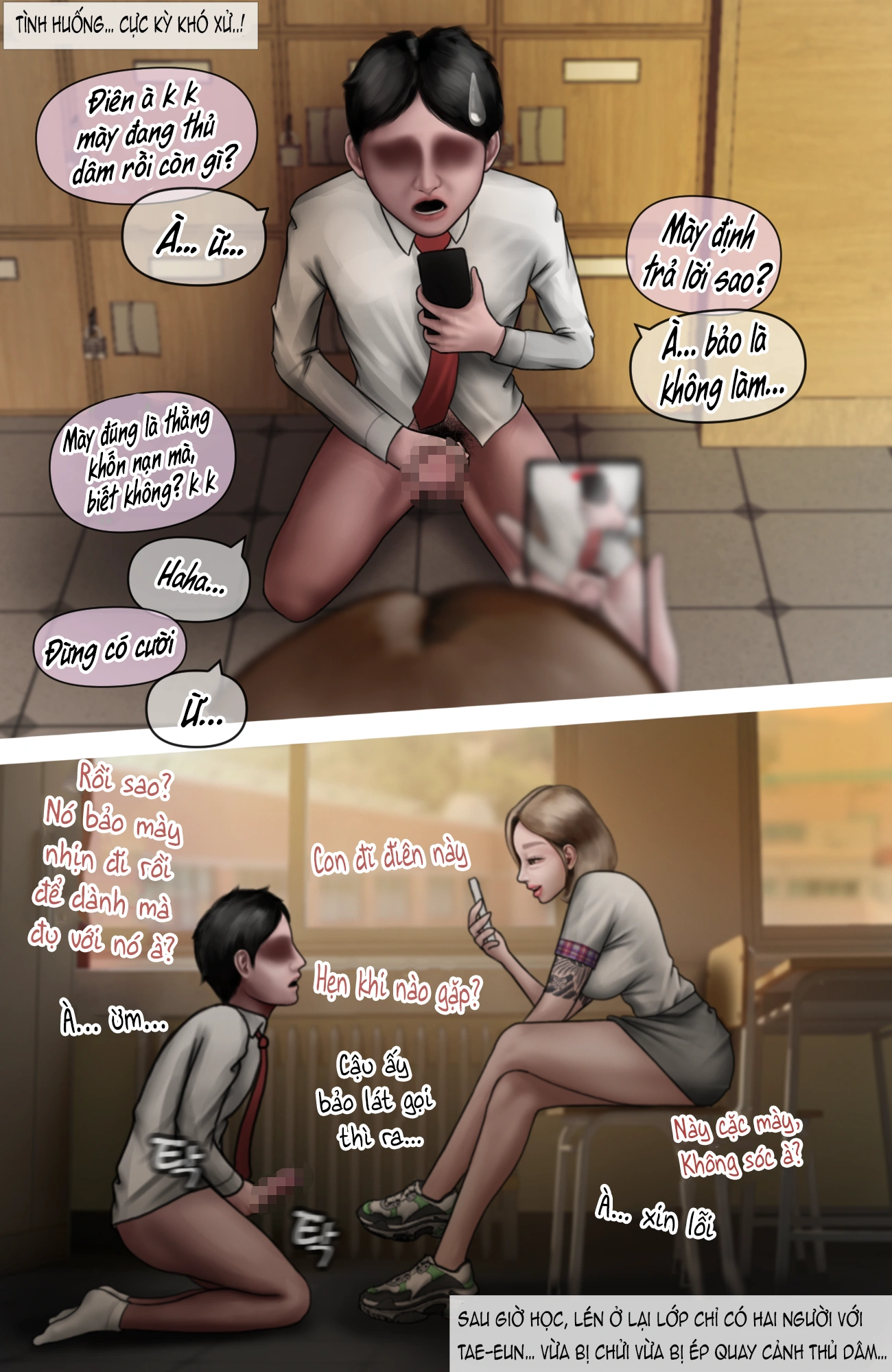 HentaiVN.net - Ảnh 22 - Gái Du Côn X Wibu Đụt Cận Trĩ - Chap 8