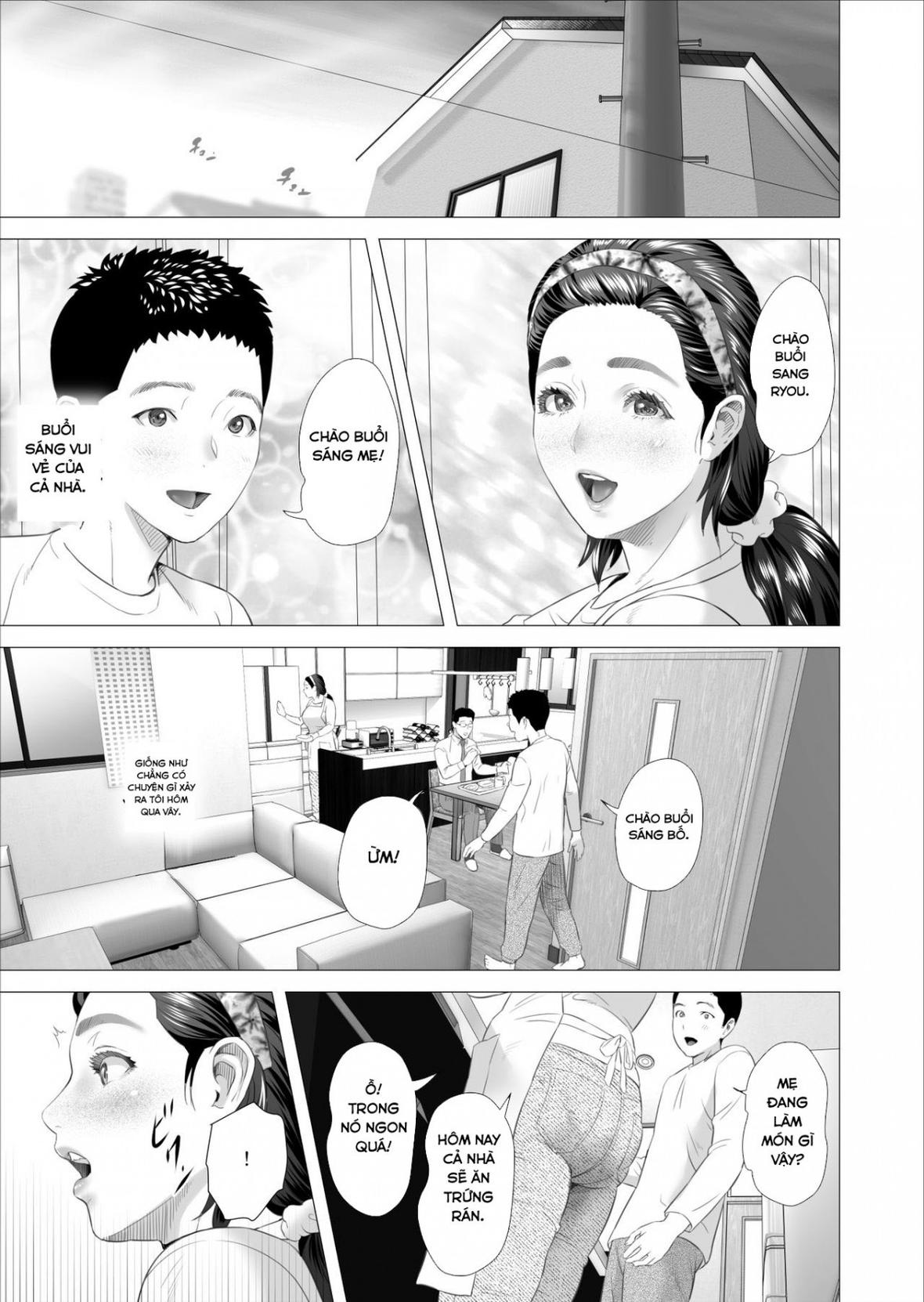 HentaiVN.net - Ảnh 19 - Kinjo Yuuwaku Musuko ni Otto no Soba de Dakareru Haha Hen - Chap 1