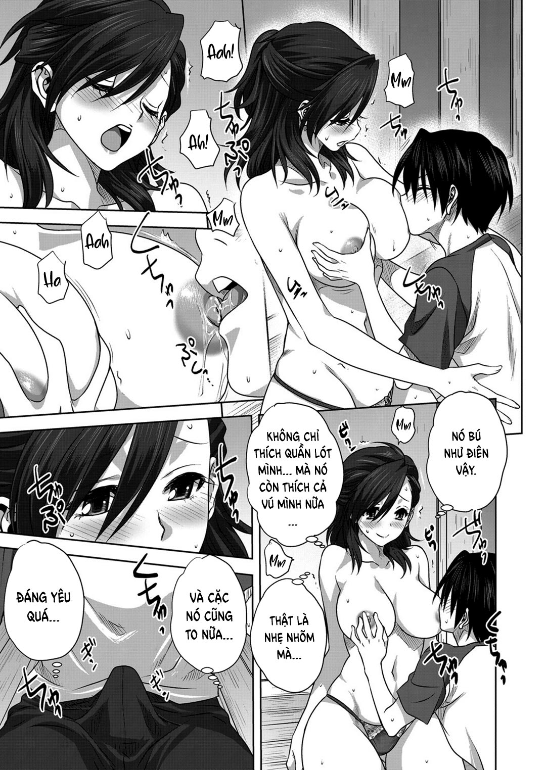 HentaiVN.net - Ảnh 20 - Bí mật ngày chủ nhật của mẹ con tôi - oneshot