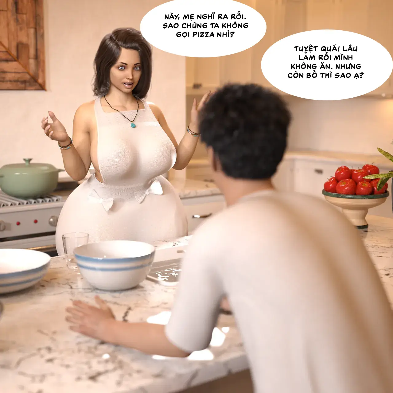HentaiVN.net - Ảnh 5 - Farrahs và Damons Vacation [Rev2019] - Dinner time .1