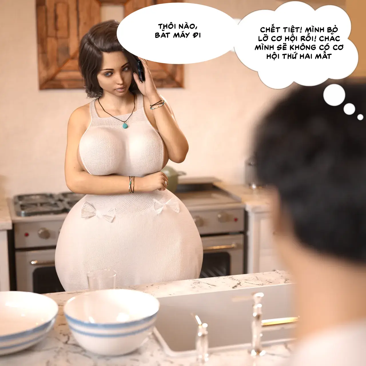 HentaiVN.net - Ảnh 13 - Farrahs và Damons Vacation [Rev2019] - Dinner time .1