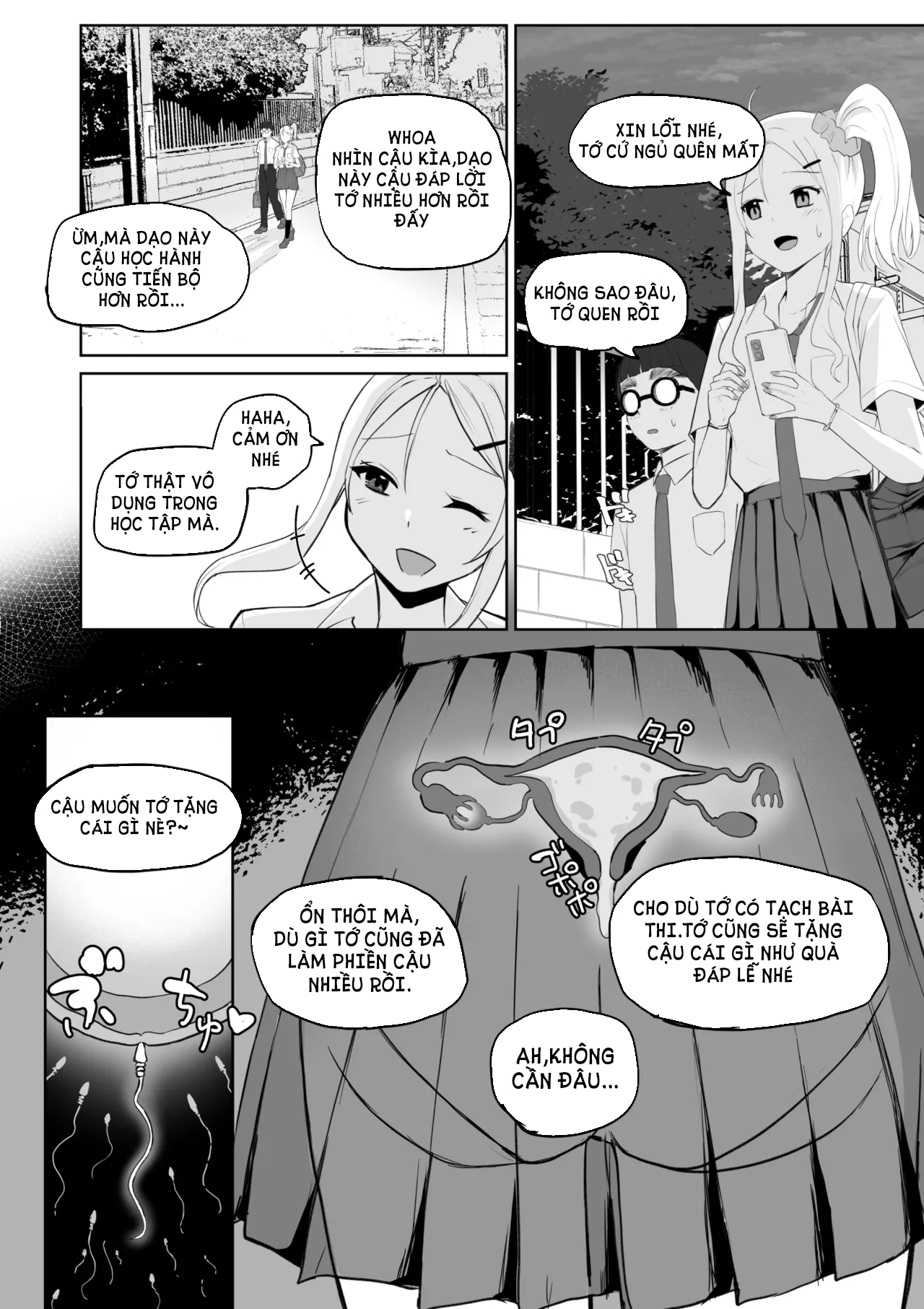 HentaiVN.net - Ảnh 17 - Một số truyện của Lão Toiro Gawon - Buổi Dạy Thêm Với Cô Nàng Gyaru