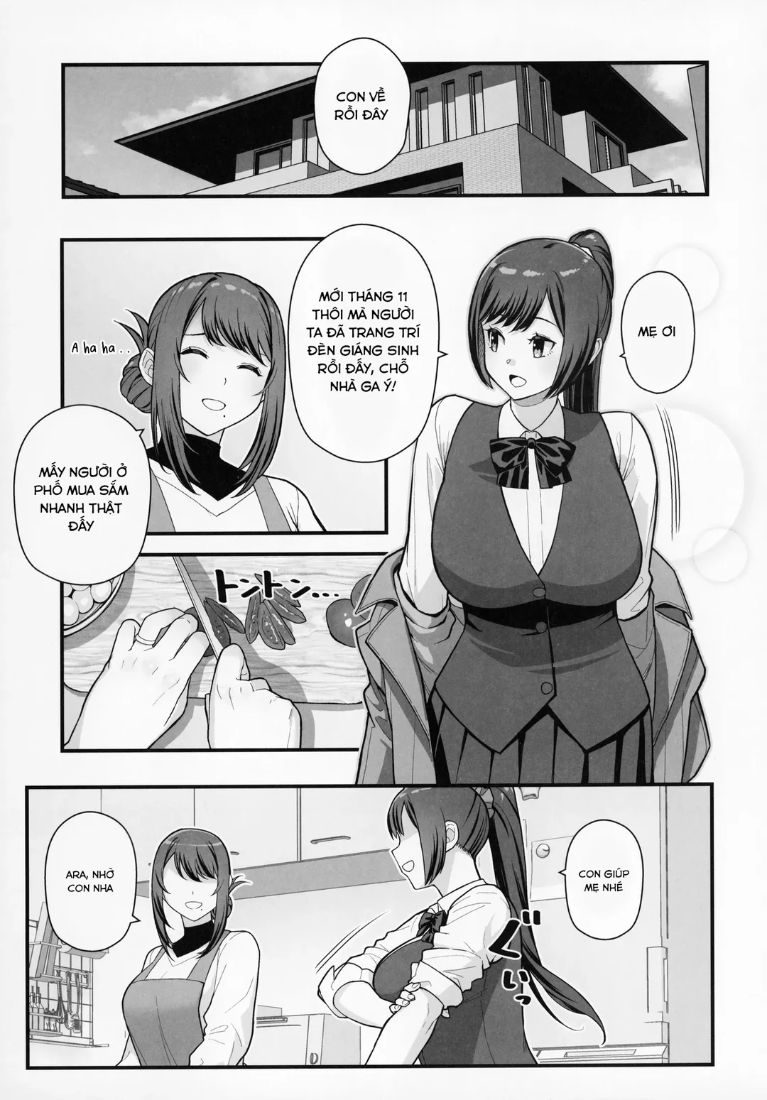 HentaiVN.net - Ảnh 22 - Hai mẹ con tranh cùng một gã - Chap 1