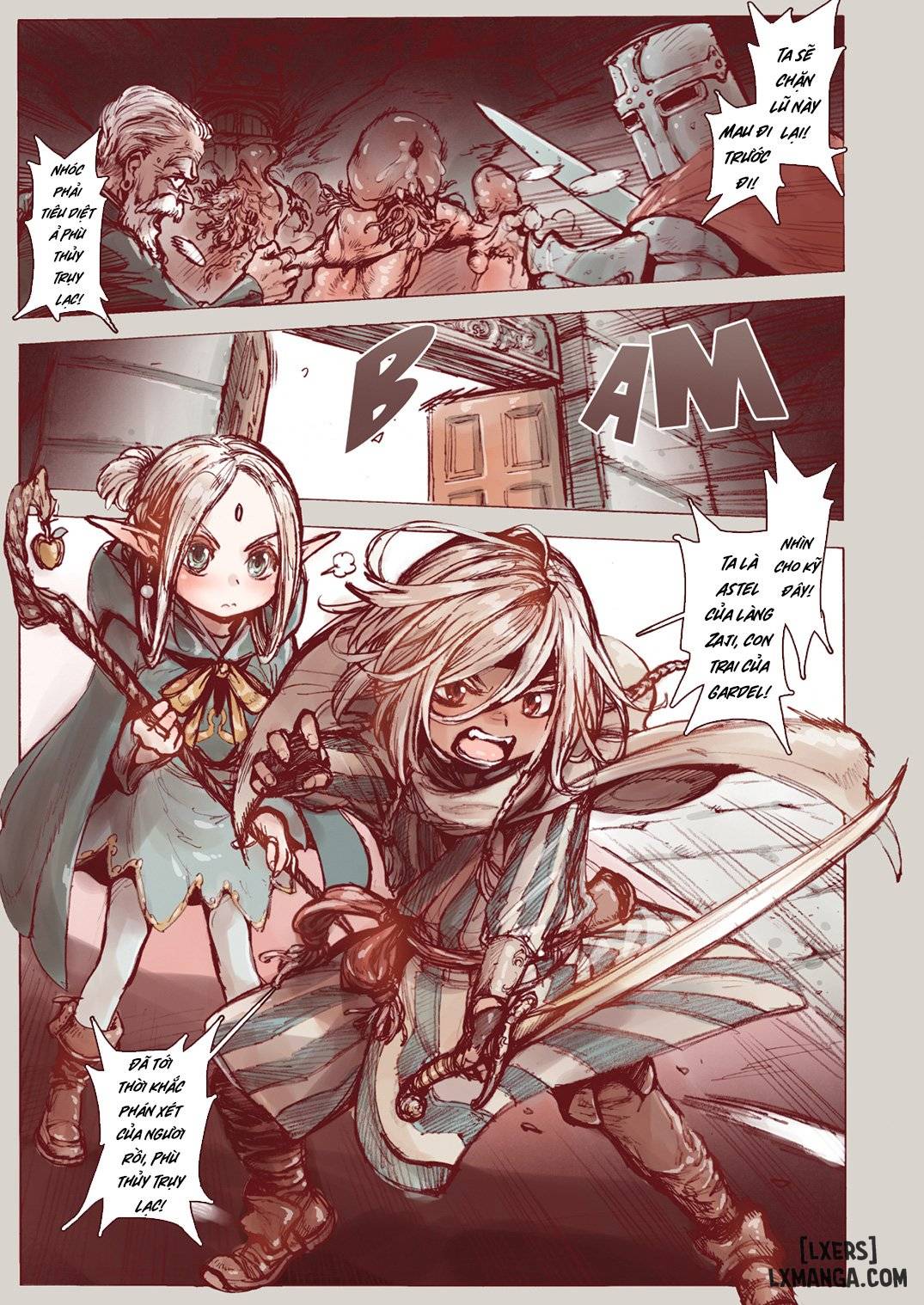 HentaiVN.net - Ảnh 4 - Witch of Depravity: How the Young Hero and a Tiny Elf Fell Victim to a Sorceress - Chap 1