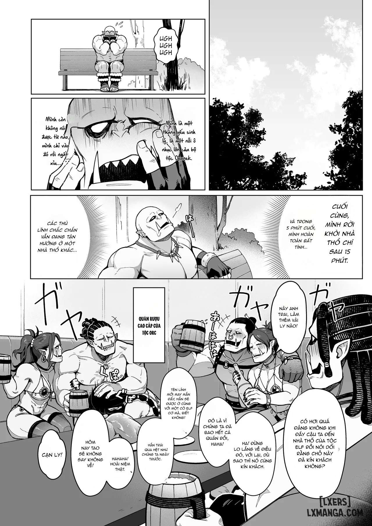 HentaiVN.net - Ảnh 3 - Yosei Shoukan 3-goushitsu Lacy ~Kasshoku Hada Elf o Shimei Shita Dotei Orc~ 1 - chap 2 end