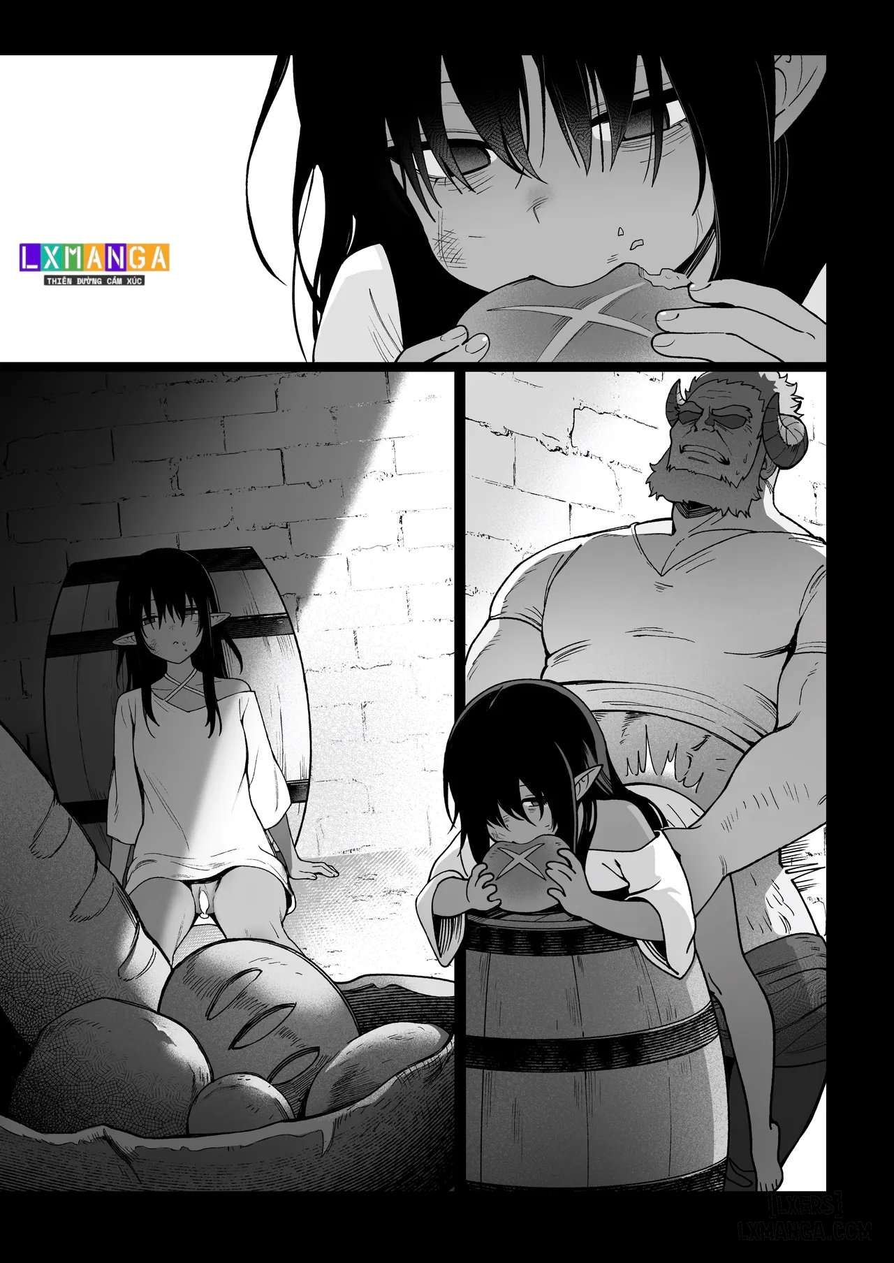 HentaiVN.net - Ảnh 8 - Yosei Shoukan 3-goushitsu Lacy ~Kasshoku Hada Elf o Shimei Shita Dotei Orc~ 1 - chap 2 end