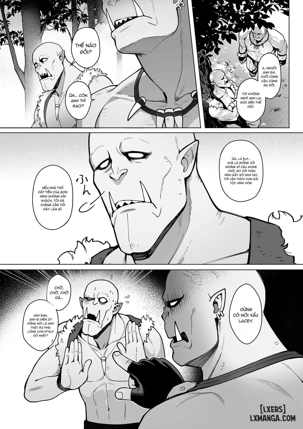 HentaiVN.net - Ảnh 21 - Yosei Shoukan 3-goushitsu Lacy ~Kasshoku Hada Elf o Shimei Shita Dotei Orc~ 1 - chap 2 end