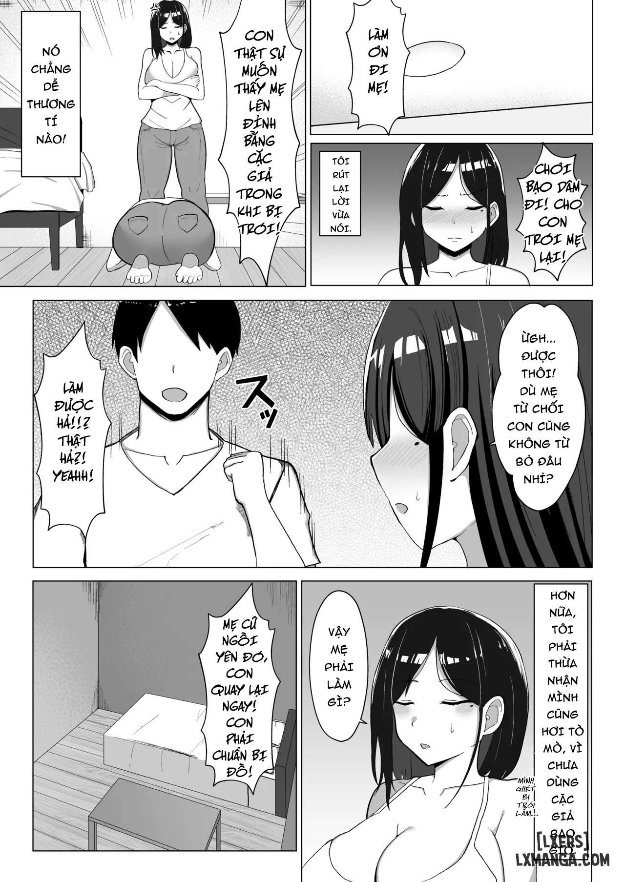 HentaiVN.net - Ảnh 16 - Kaa-chan to Sex Shinai to Derarenai Heya ~Kuchiurusai Haha to Hankouki no Ore~ - Chap 2.1