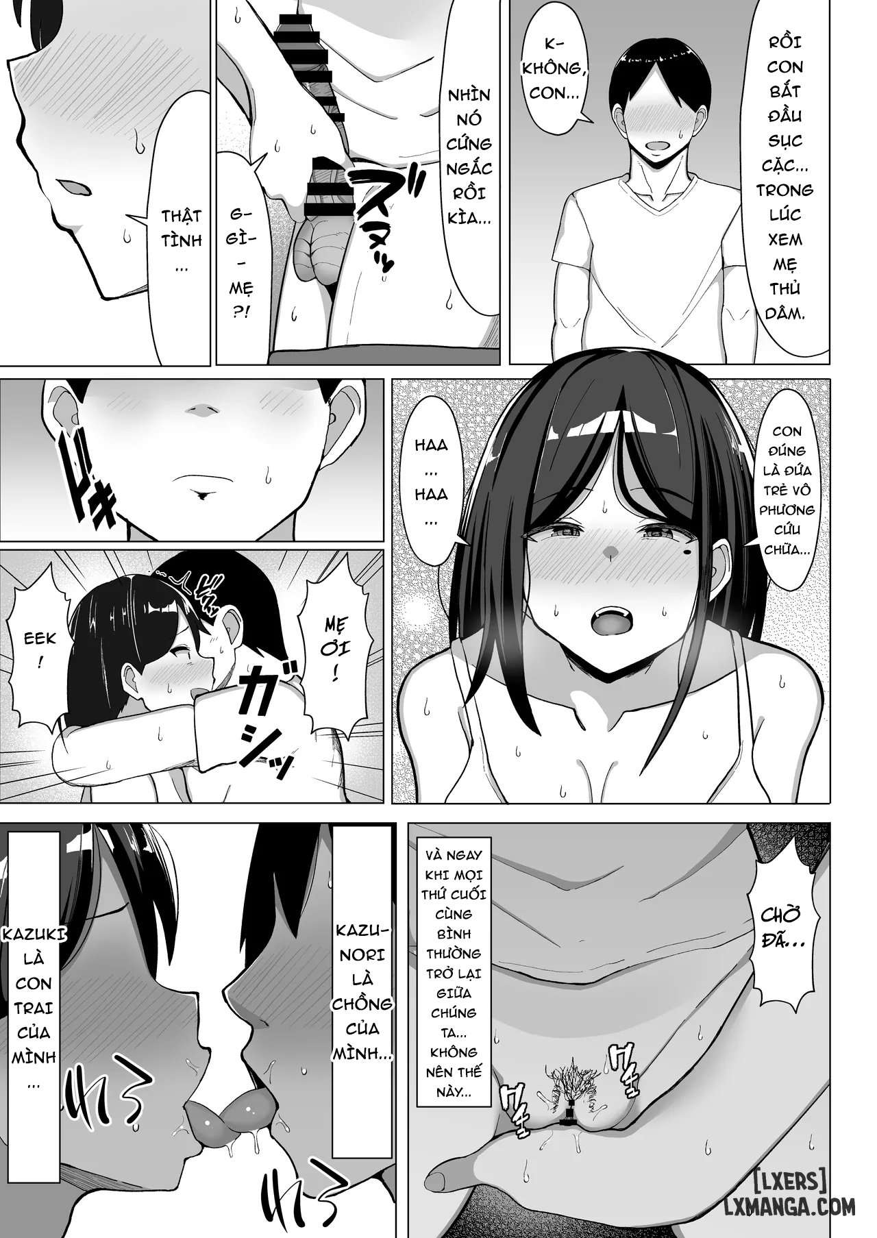 HentaiVN.net - Ảnh 7 - Kaa-chan to Sex Shinai to Derarenai Heya ~Kuchiurusai Haha to Hankouki no Ore~ - Chap 2.2