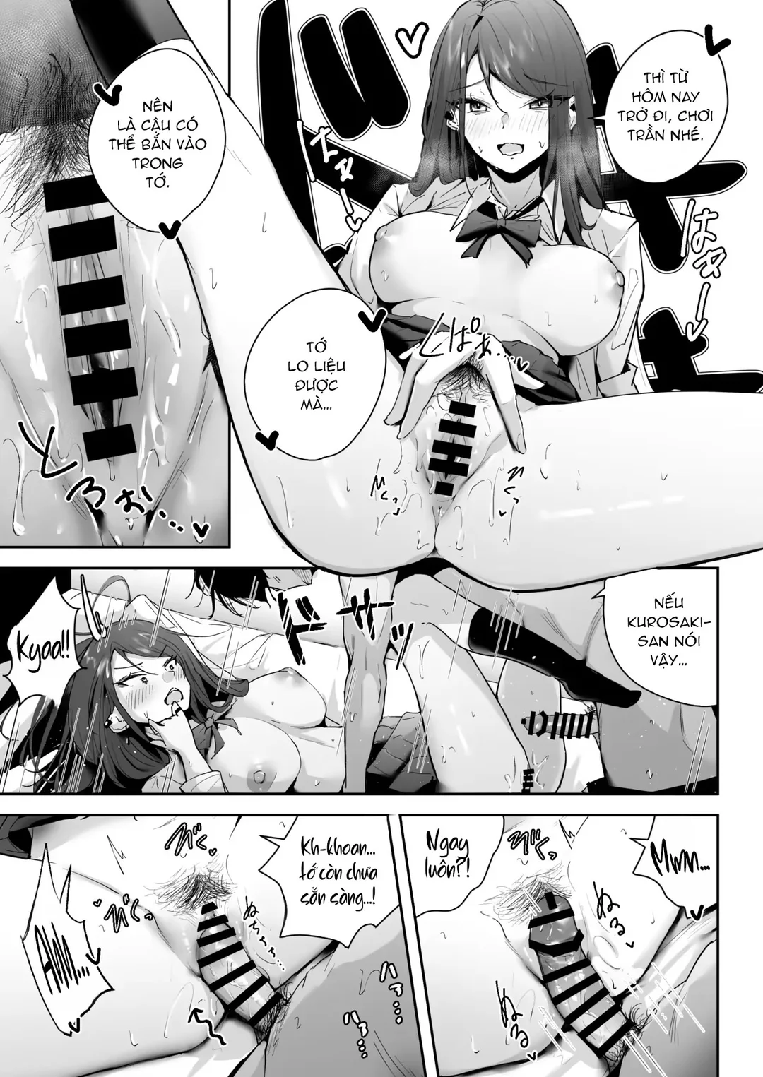 HentaiVN.net - Ảnh 6 - Kurosaki-san, bạn tình yếu đuối - Chap 1