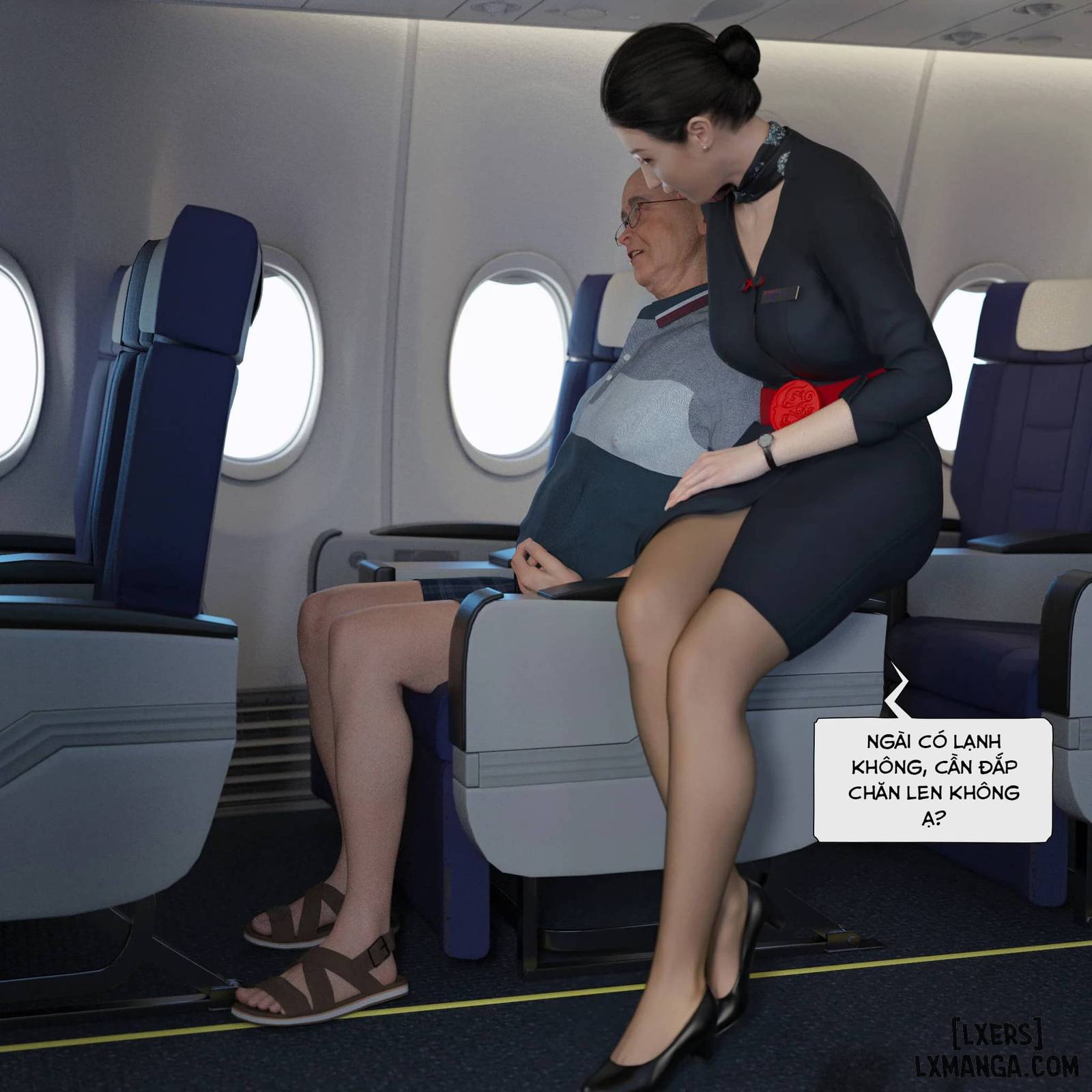 HentaiVN.net - Ảnh 18 - Tiếp Viên Hàng Không - Chap 1