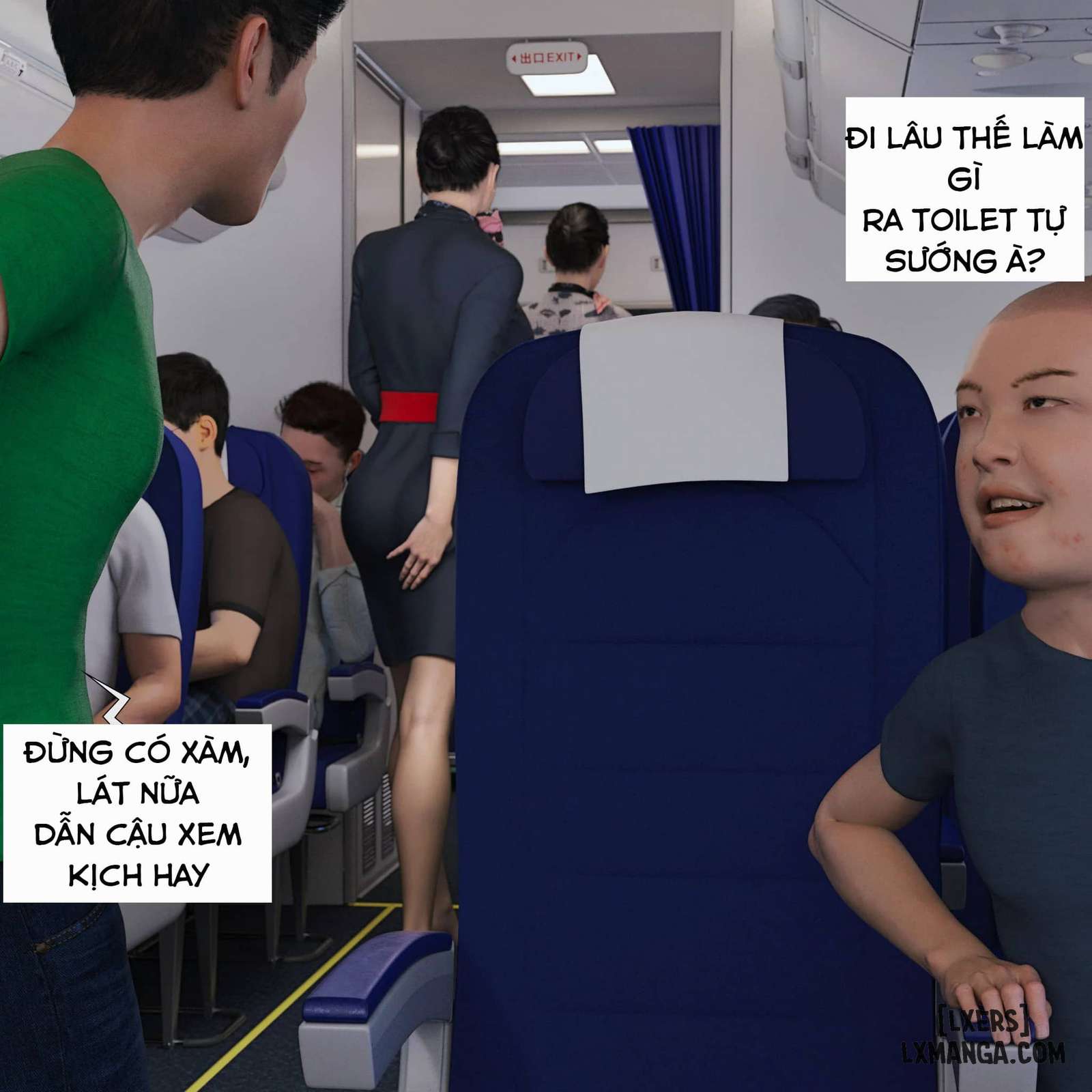 HentaiVN.net - Ảnh 23 - Tiếp Viên Hàng Không - Chap 1