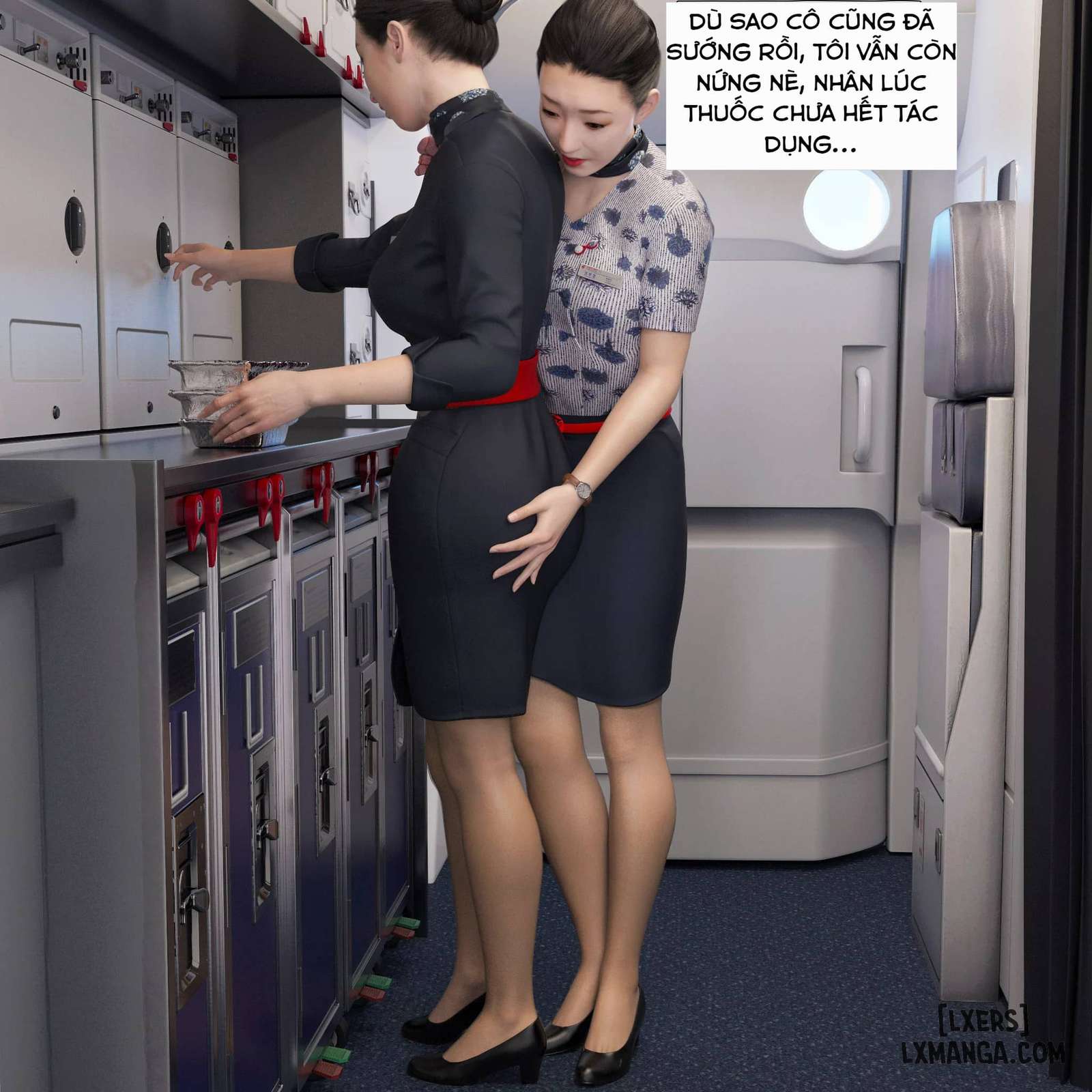 HentaiVN.net - Ảnh 26 - Tiếp Viên Hàng Không - Chap 1