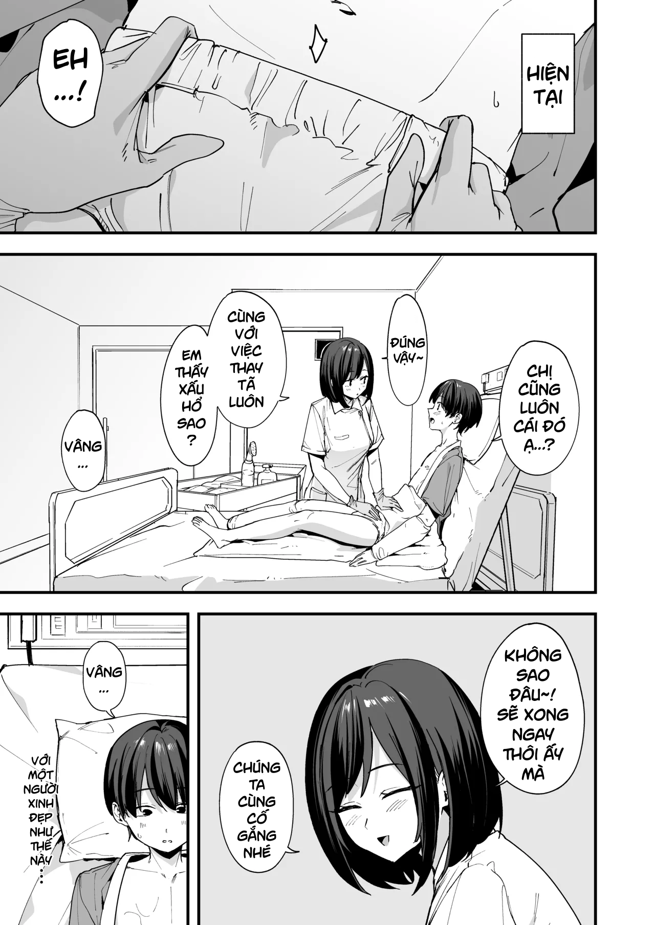 HentaiVN.net - Ảnh 3 - Kangoshi-san ga Chinko Arau Tsuide ni Nuitekureru Hanashi - Oneshot