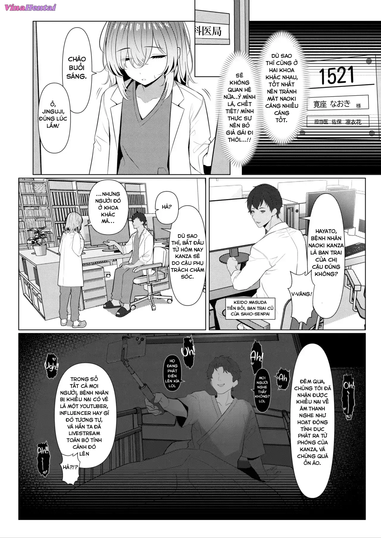 HentaiVN.net - Ảnh 3 - Hồ sơ bệnh án nữ hóa của Hayato-sensei-Phần bệnh viện - Chap 4
