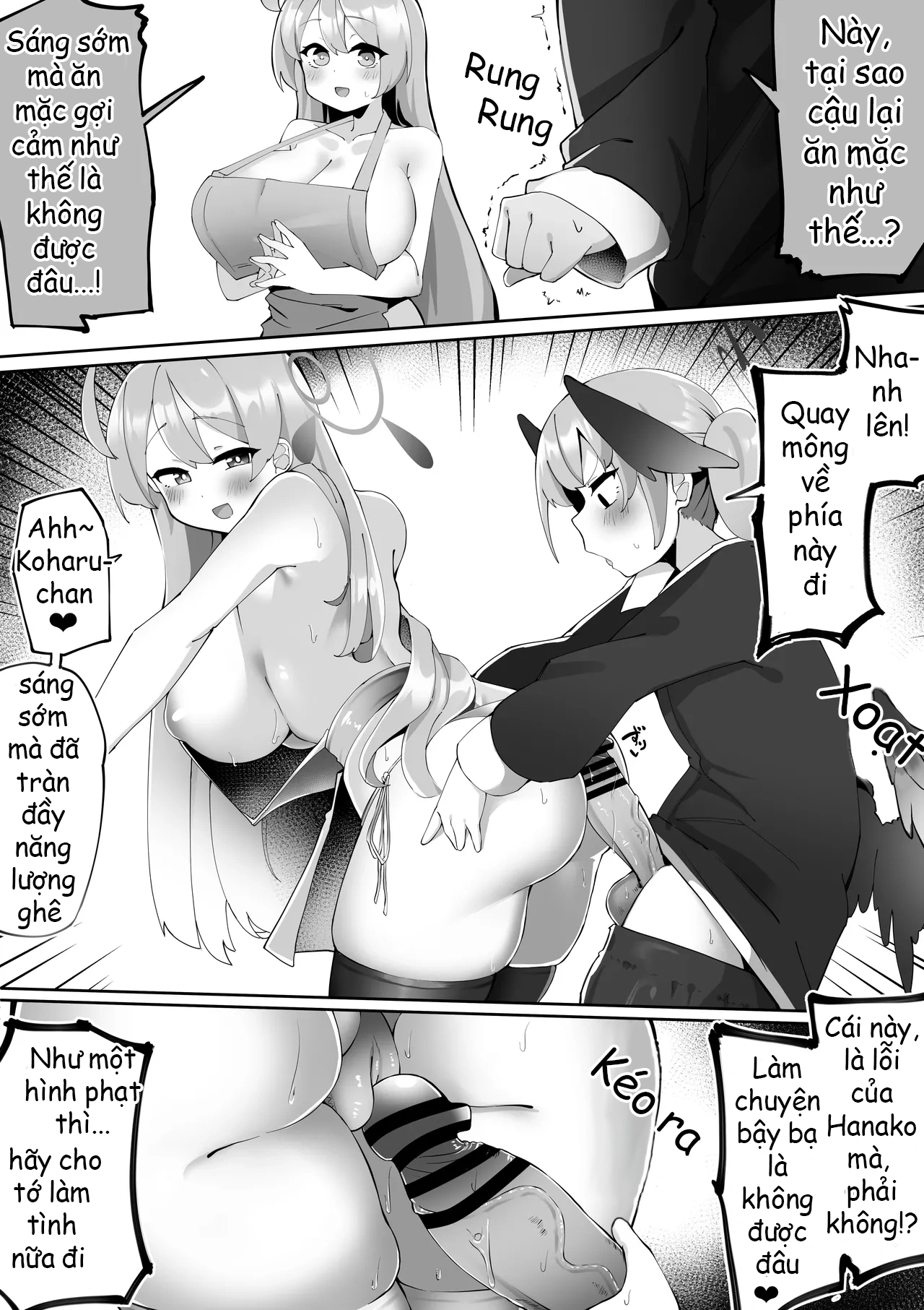 HentaiVN.net - Ảnh 3 - Futanari Koharu-chan vs Hanako-chan Manga - Chap 2