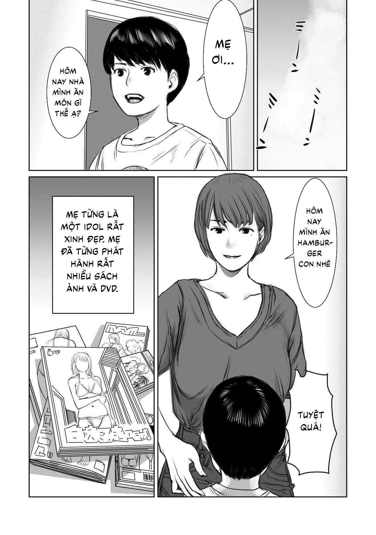 HentaiVN.net - Ảnh 3 - Mẹ là cựu idol gợi cảm, tôi không kiềm chế nổi - Chap 1