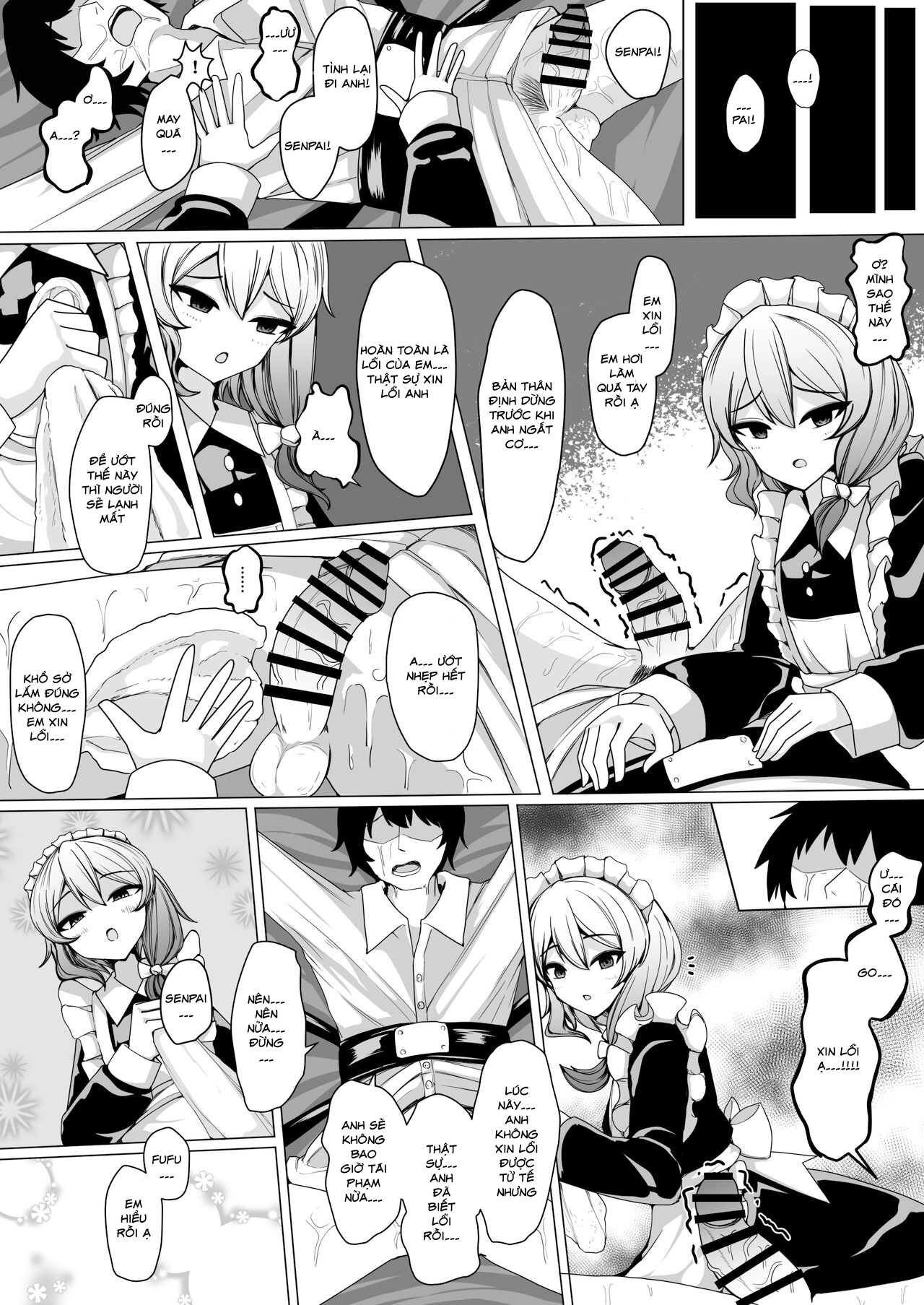 HentaiVN.net - Ảnh 19 - Tôi bị cô hầu gái vắt kiệt cho đến ngất - Oneshot