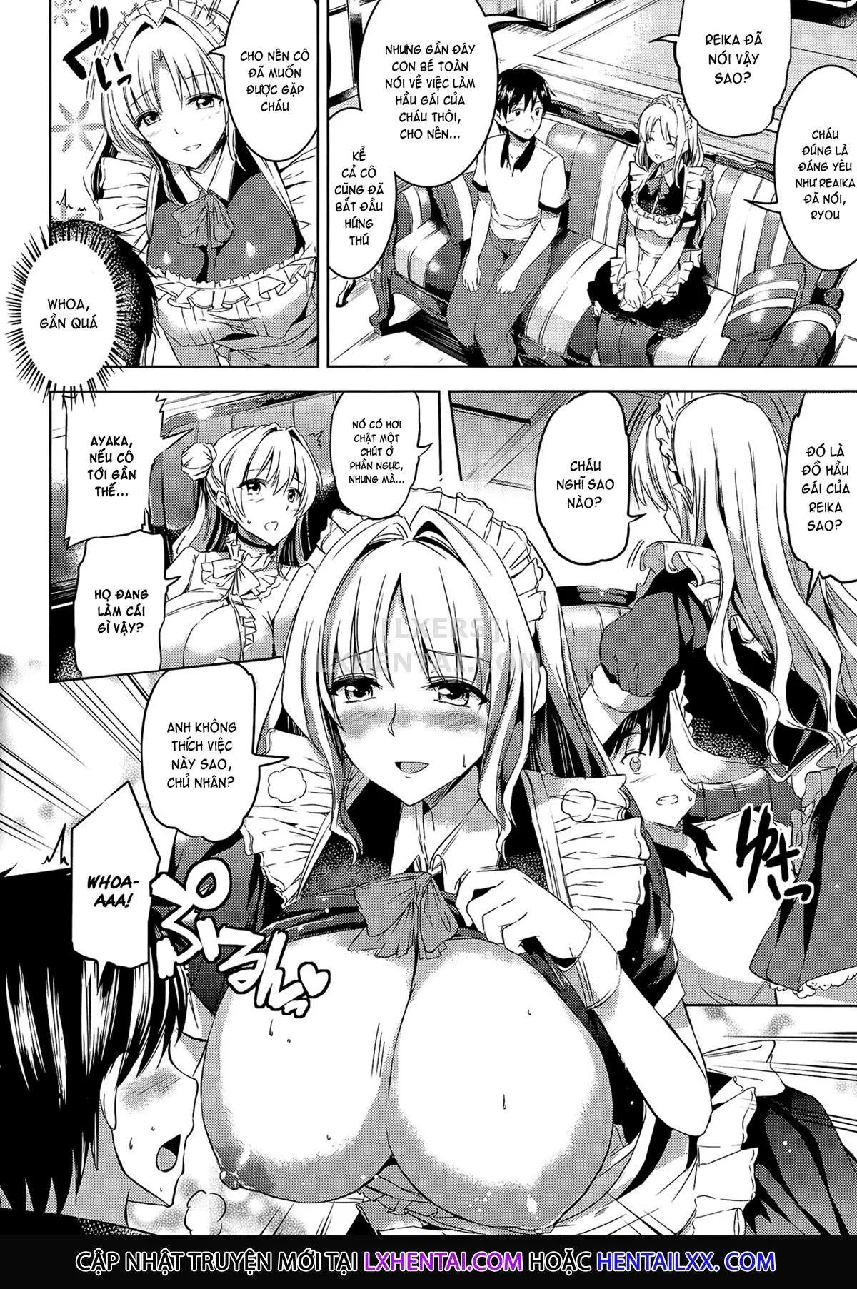 HentaiVN.net - Ảnh 20 - Ojousama No Maid Jijou - Chap 1