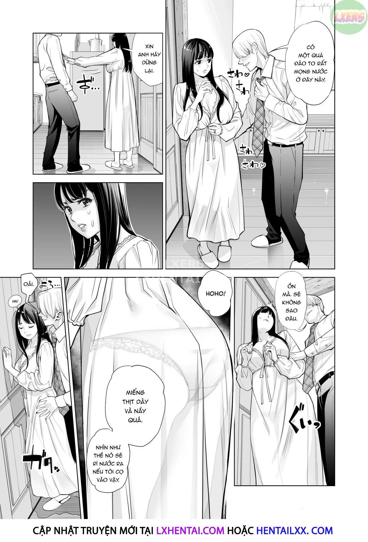 HentaiVN.net - Ảnh 21 - A Housewife Stolen By A Coworker Besides Her Blackout Drunk Husband [Tsukiyo No Midare Zake (Zenpen) Moonlit Intoxication; Tsukiyo No Midare Zake (Kouhen) Moonlit Intoxication] - Chap 1