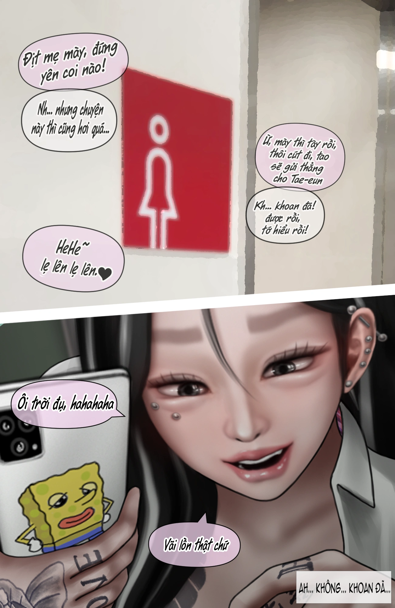 HentaiVN.net - Ảnh 21 - Gái Du Côn X Wibu Đụt Cận Trĩ - Chap 2