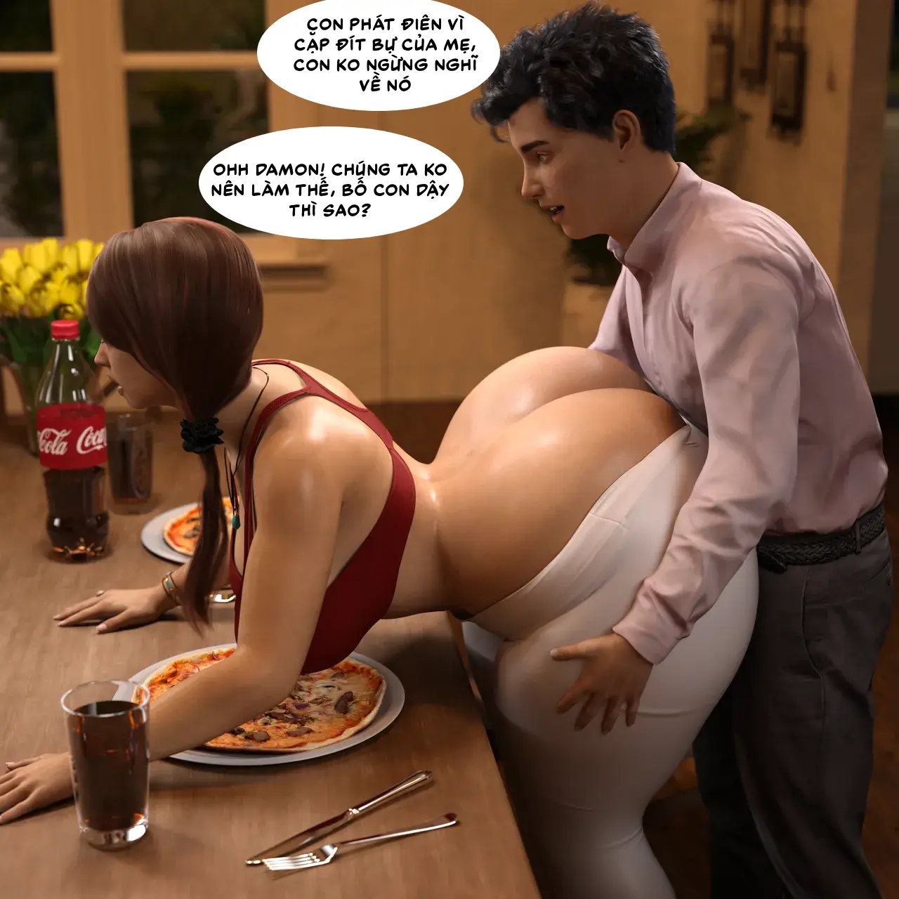 HentaiVN.net - Ảnh 26 - Farrahs và Damons Vacation [Rev2019] - Dinner time .1