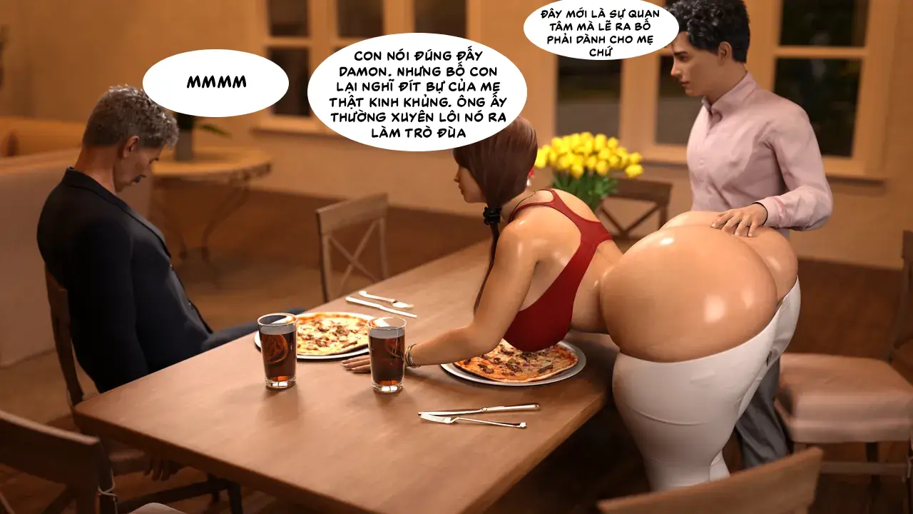HentaiVN.net - Ảnh 30 - Farrahs và Damons Vacation [Rev2019] - Dinner time .1