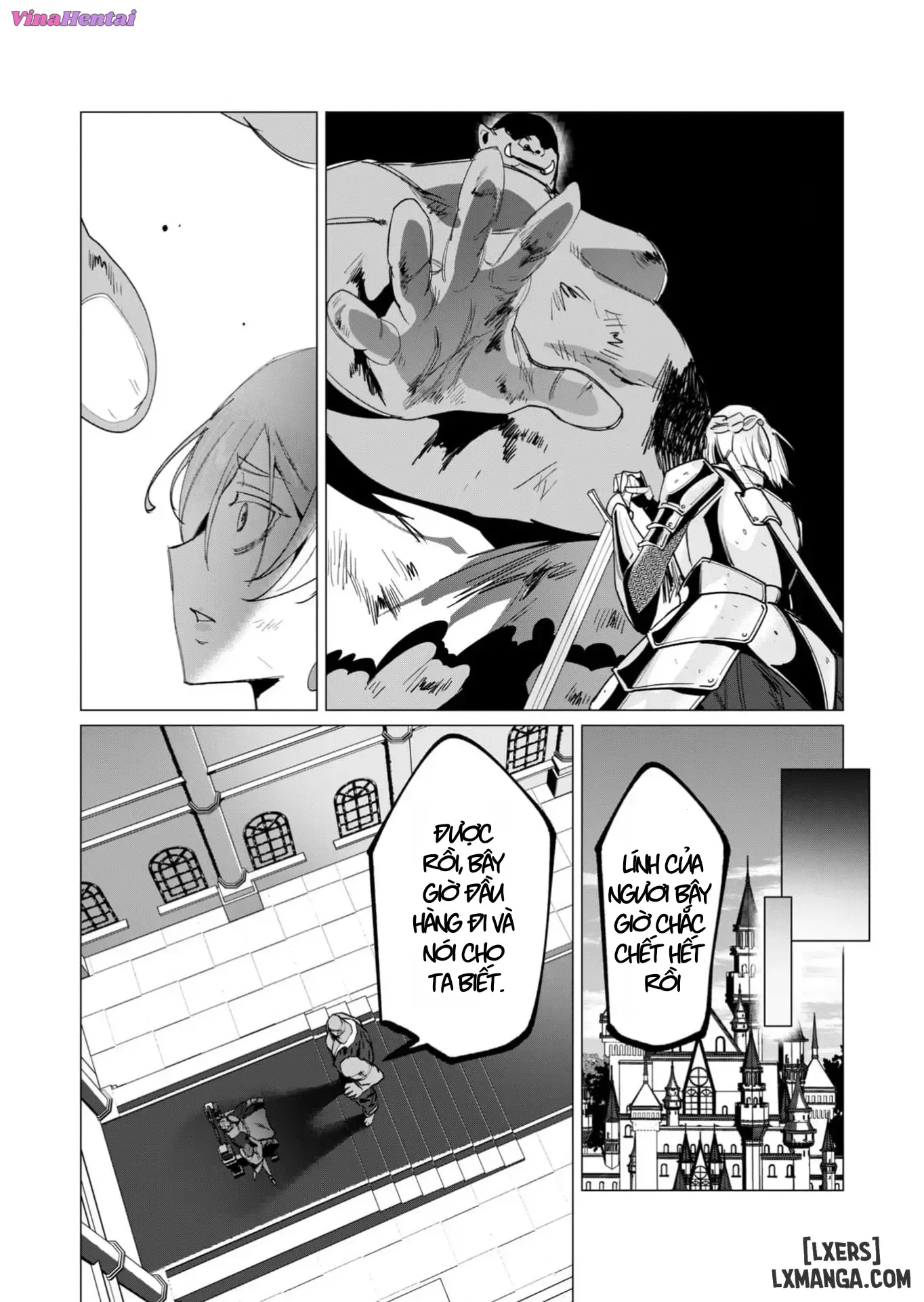 HentaiVN.net - Ảnh 21 - Vị Anh Hùng Muốn “Vợ Người Ta” Làm Phần Thưởng - Chap 12 : Dũng Sĩ x Nữ Hiệp Sĩ x Orc King(Phần 3)