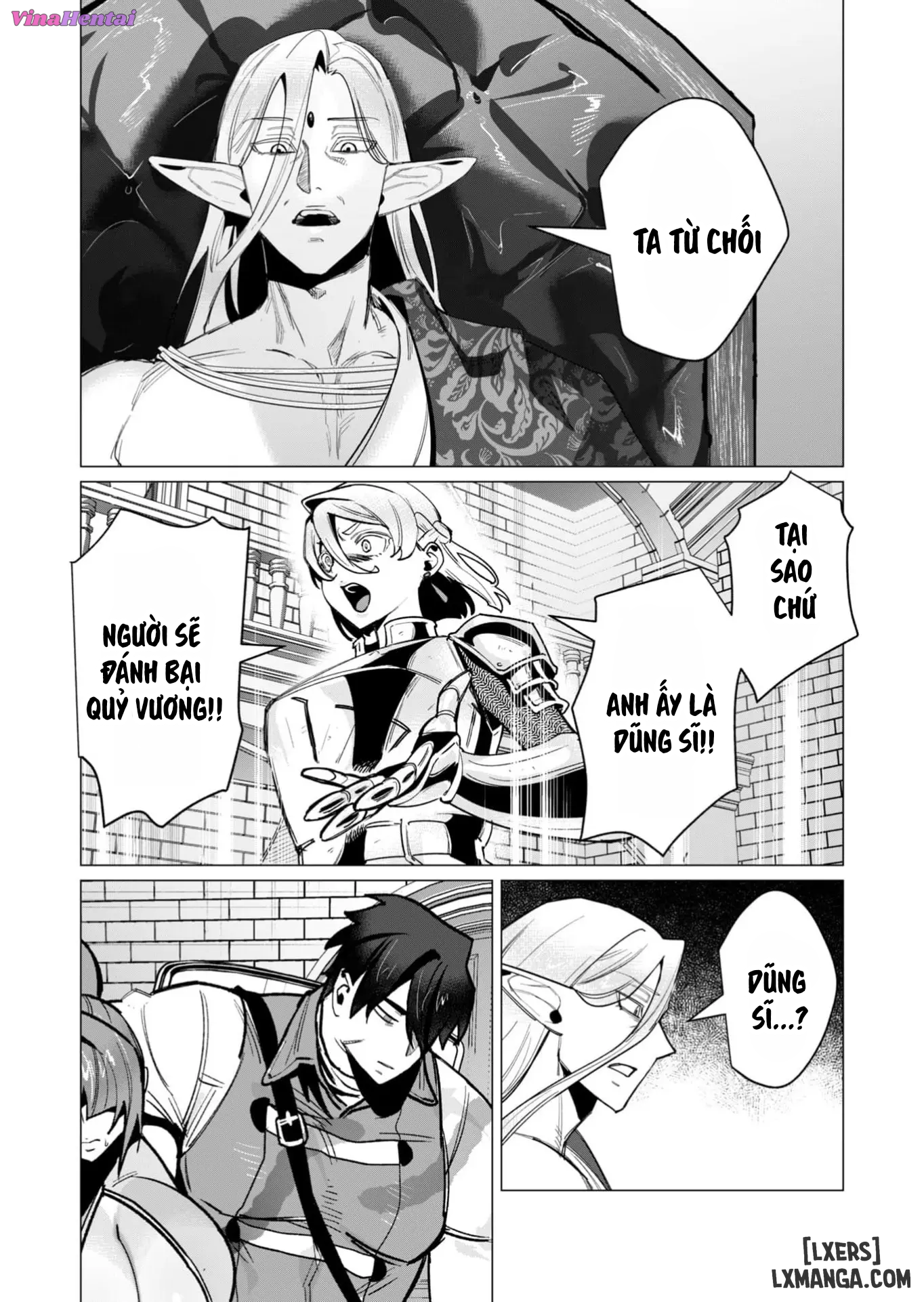 HentaiVN.net - Ảnh 22 - Vị Anh Hùng Muốn “Vợ Người Ta” Làm Phần Thưởng - Chap 15 : Dũng Sĩ và lời nguyền Dark Elf (Phần 2)