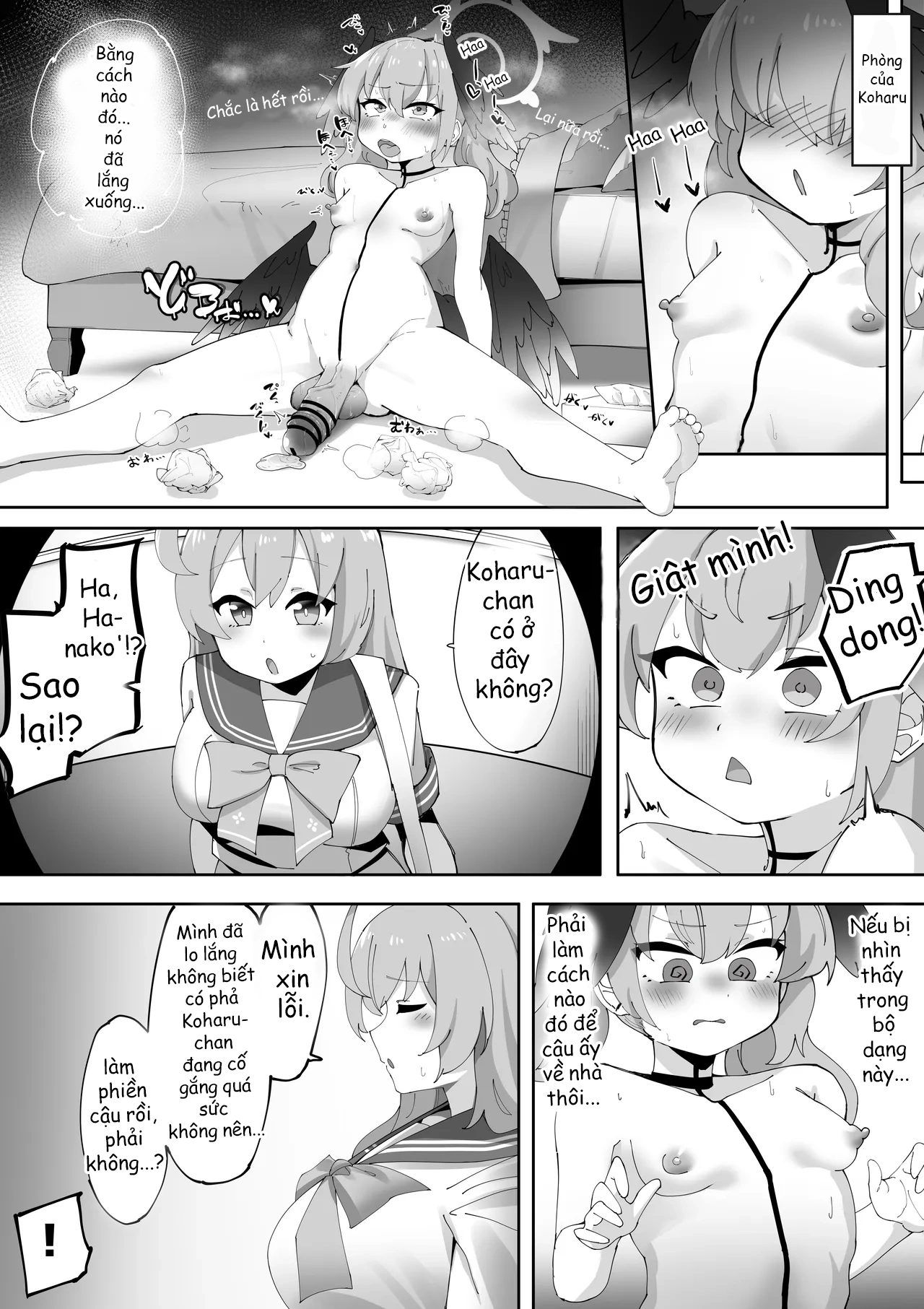 HentaiVN.net - Ảnh 23 - Futanari Koharu-chan vs Hanako-chan Manga - Chap 1