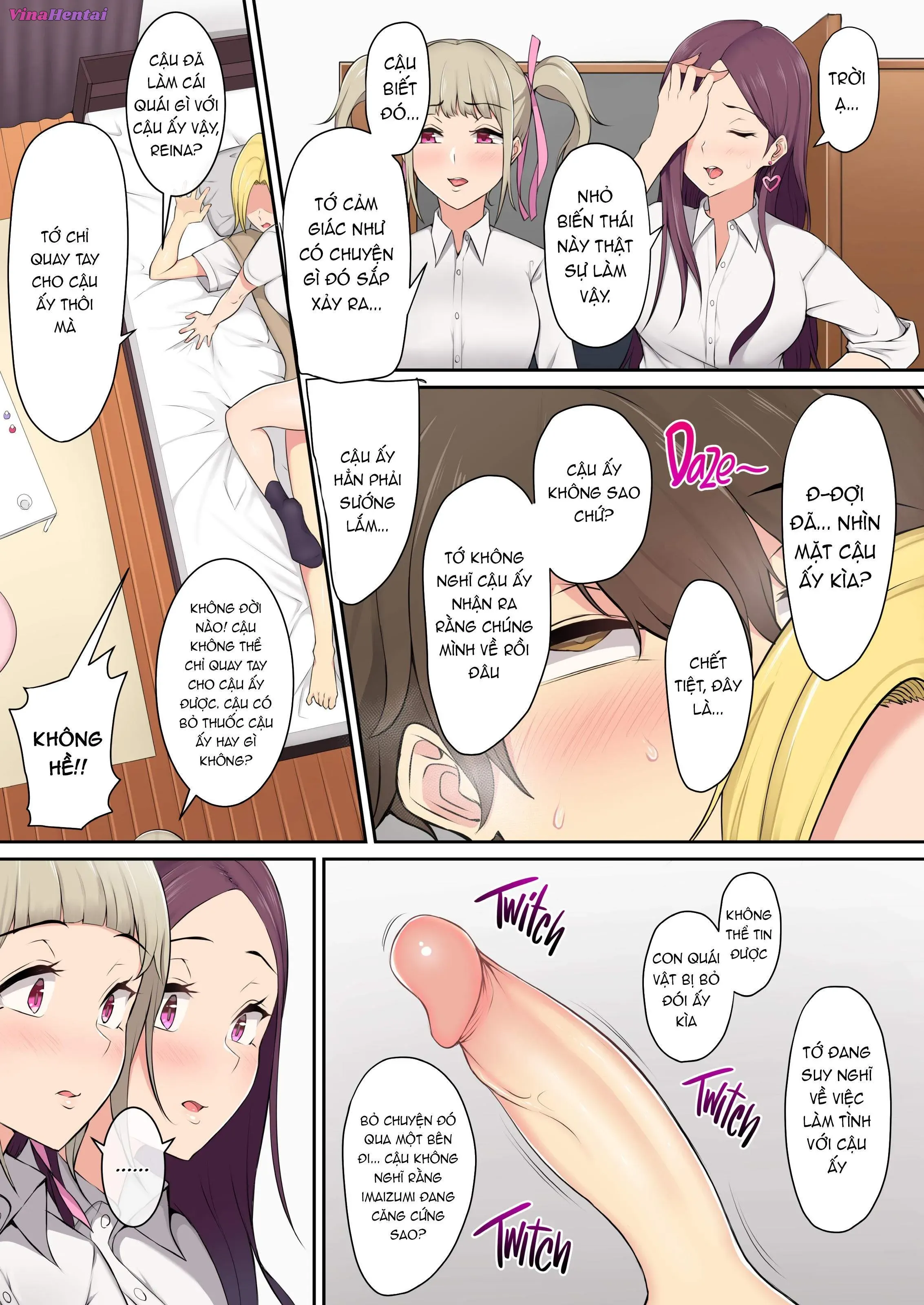 HentaiVN.net - Ảnh 22 - Imaizumi đưa cả bầy Gyaru về nhà mình - Chap 1